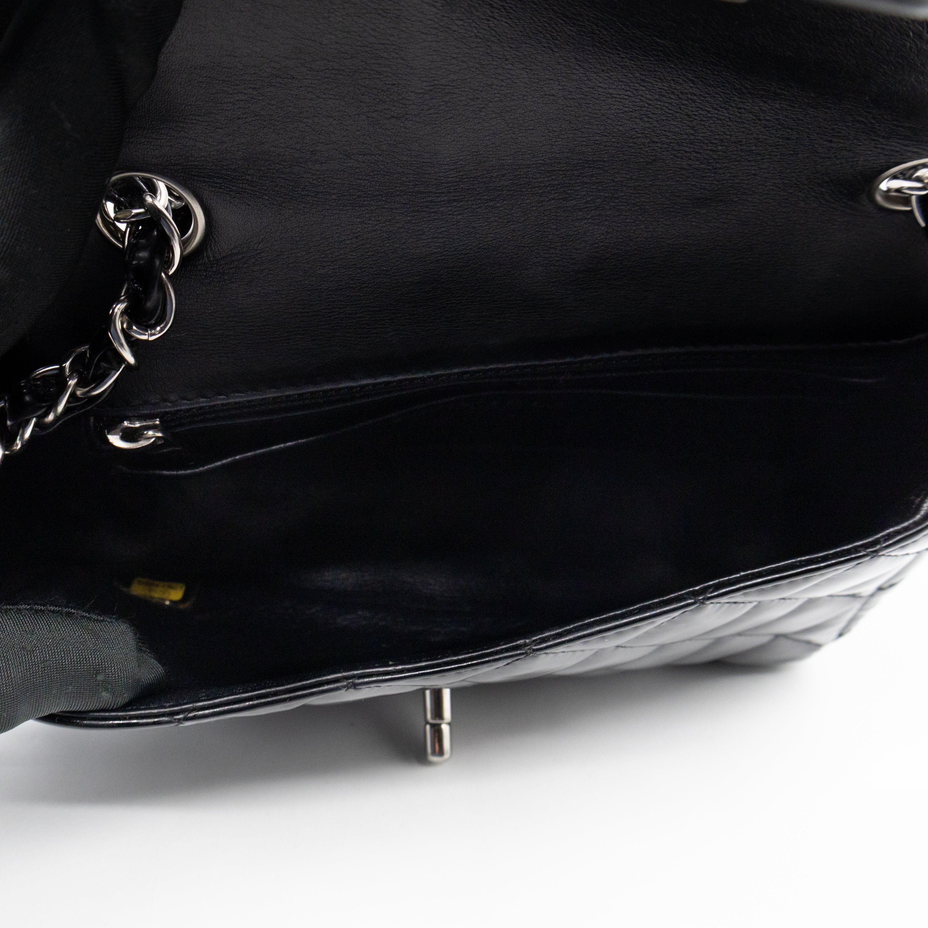 Classic Single Flap Mini Rectangular Black Patent Leather