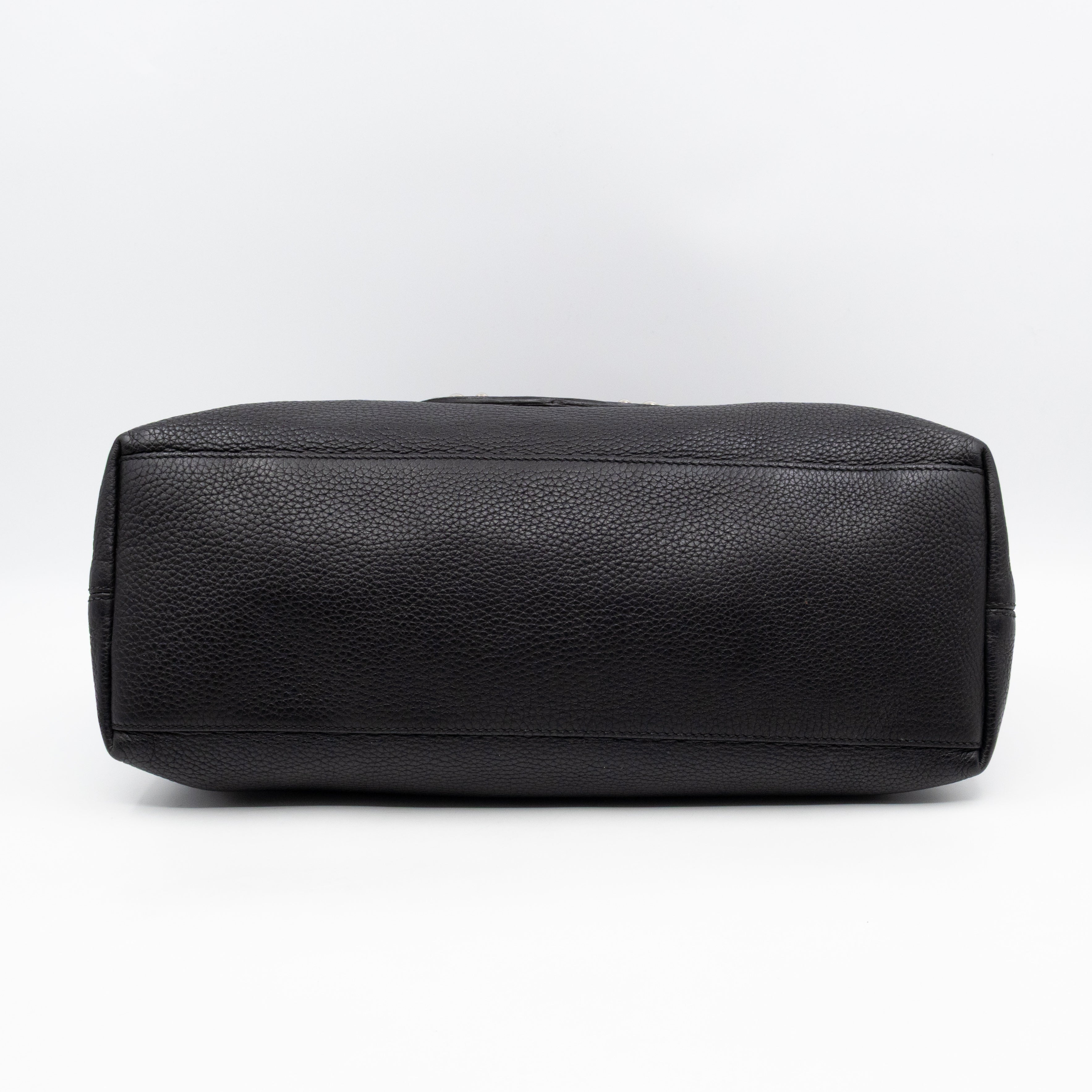 Soho Chain Tote Bag Studded Black Leather