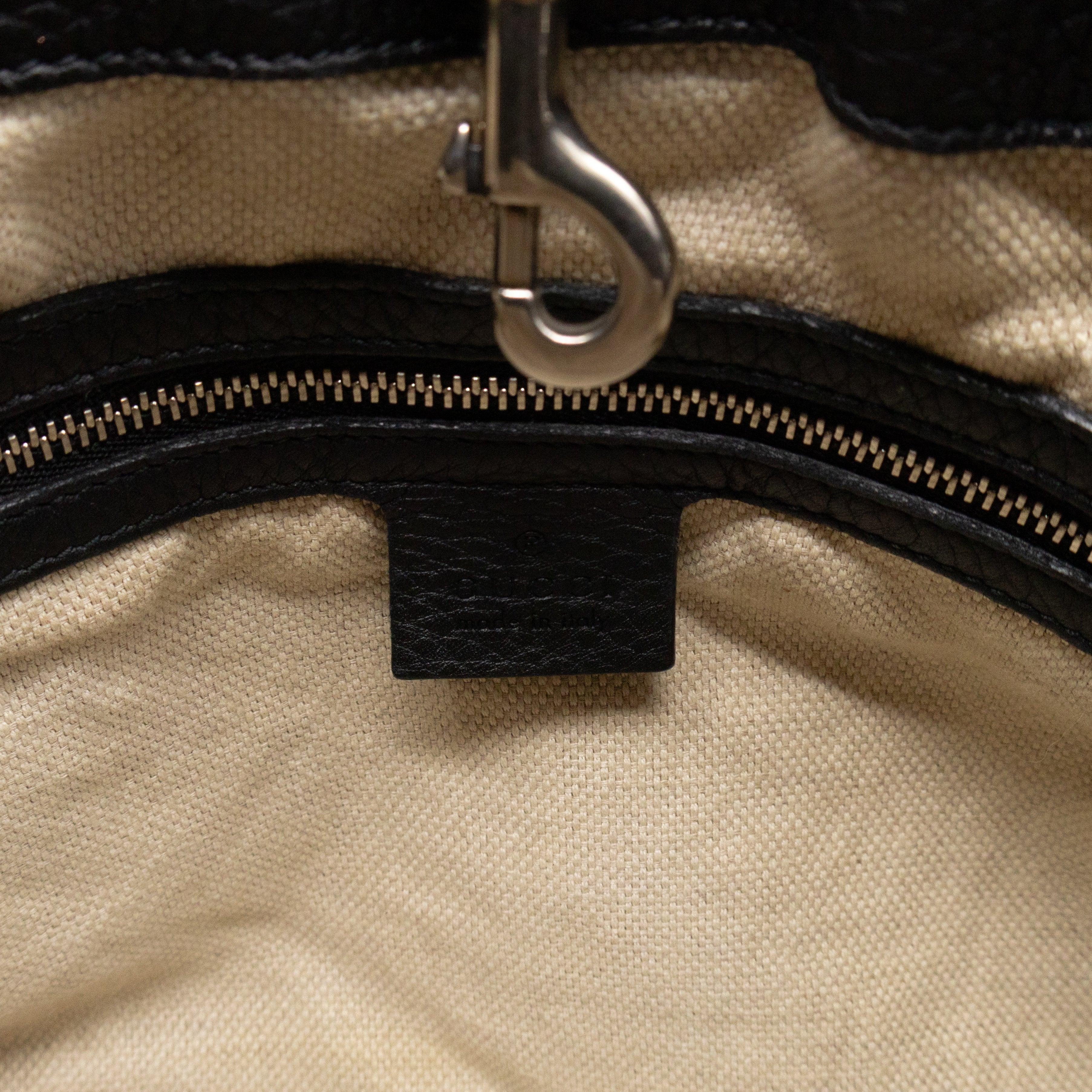 Soho Chain Tote Bag Studded Black Leather