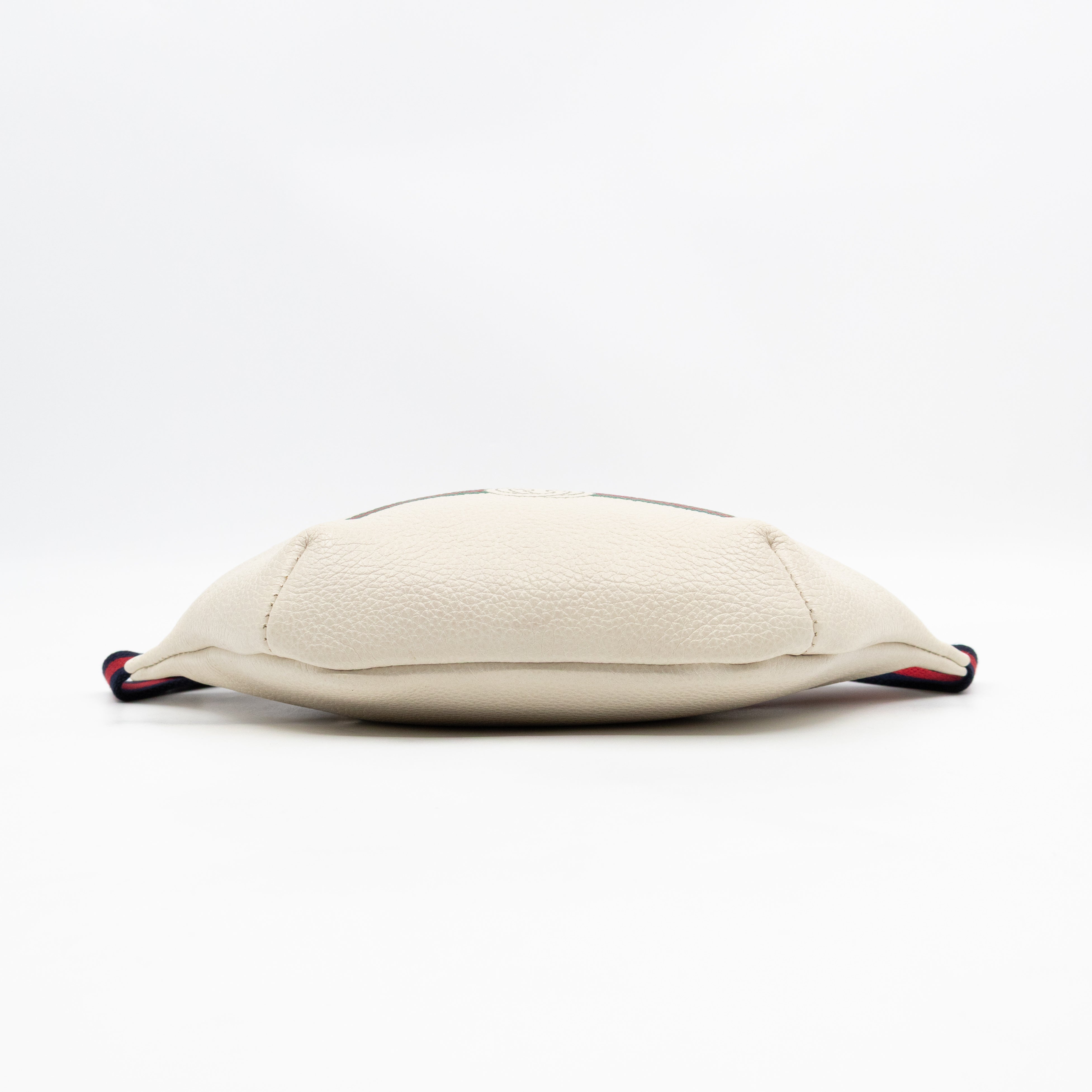 Web Logo Belt Bag White Leather