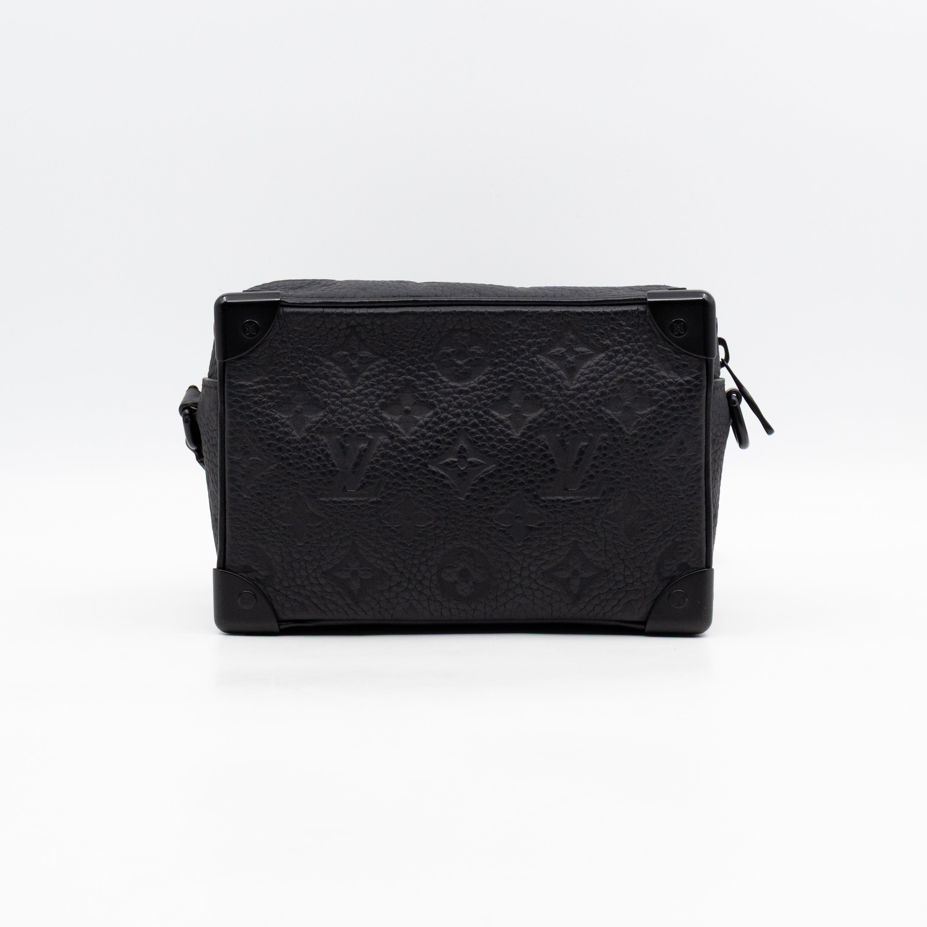 Mini Soft Trunk Bag Black Monogram Embossed Taurillon Leather