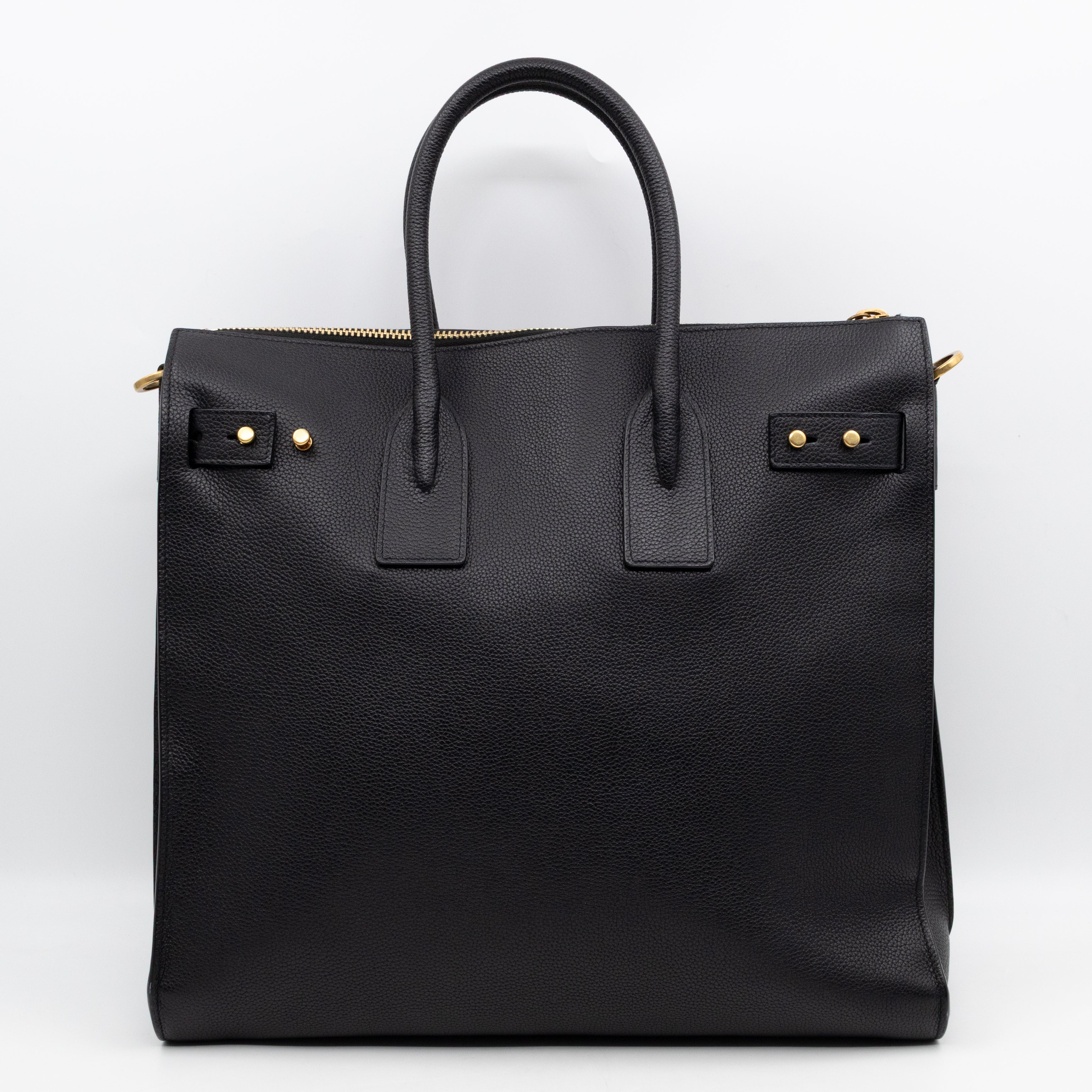 Sac de Jour North South Tote Black Grained Leather