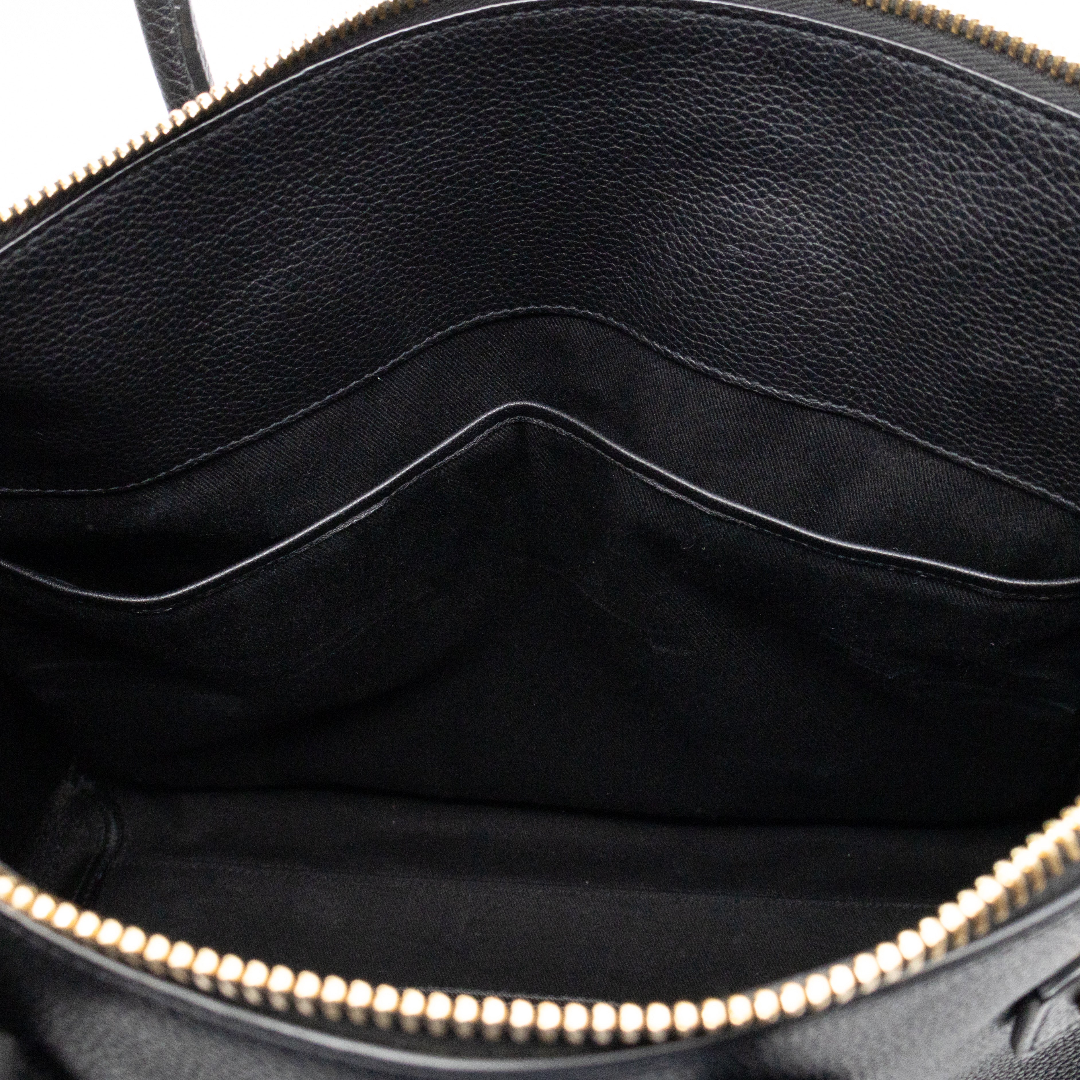 Sac de Jour North South Tote Black Grained Leather