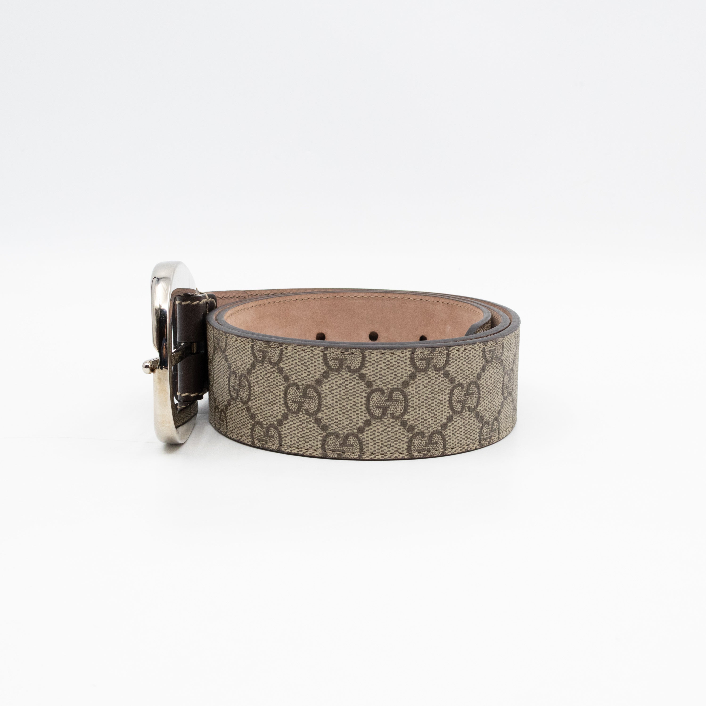 Wide Belt GG Supreme Brown Leather 95 cm