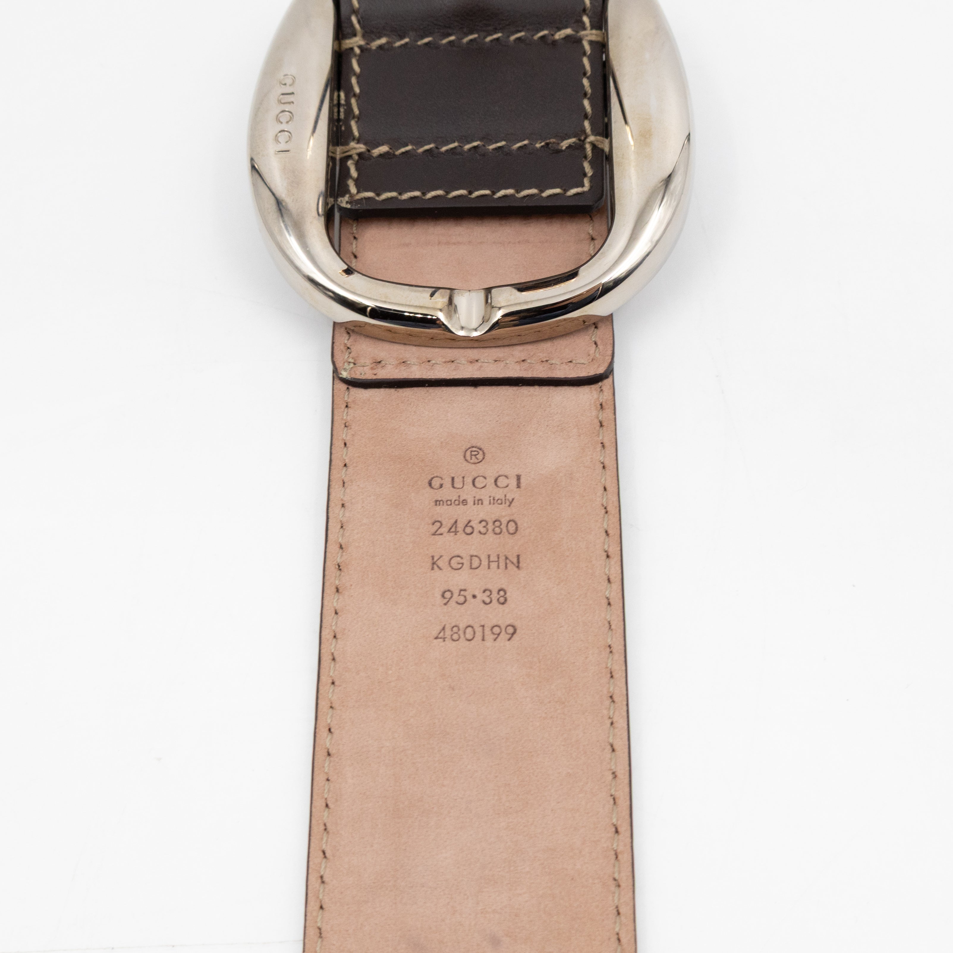 Wide Belt GG Supreme Brown Leather 95 cm