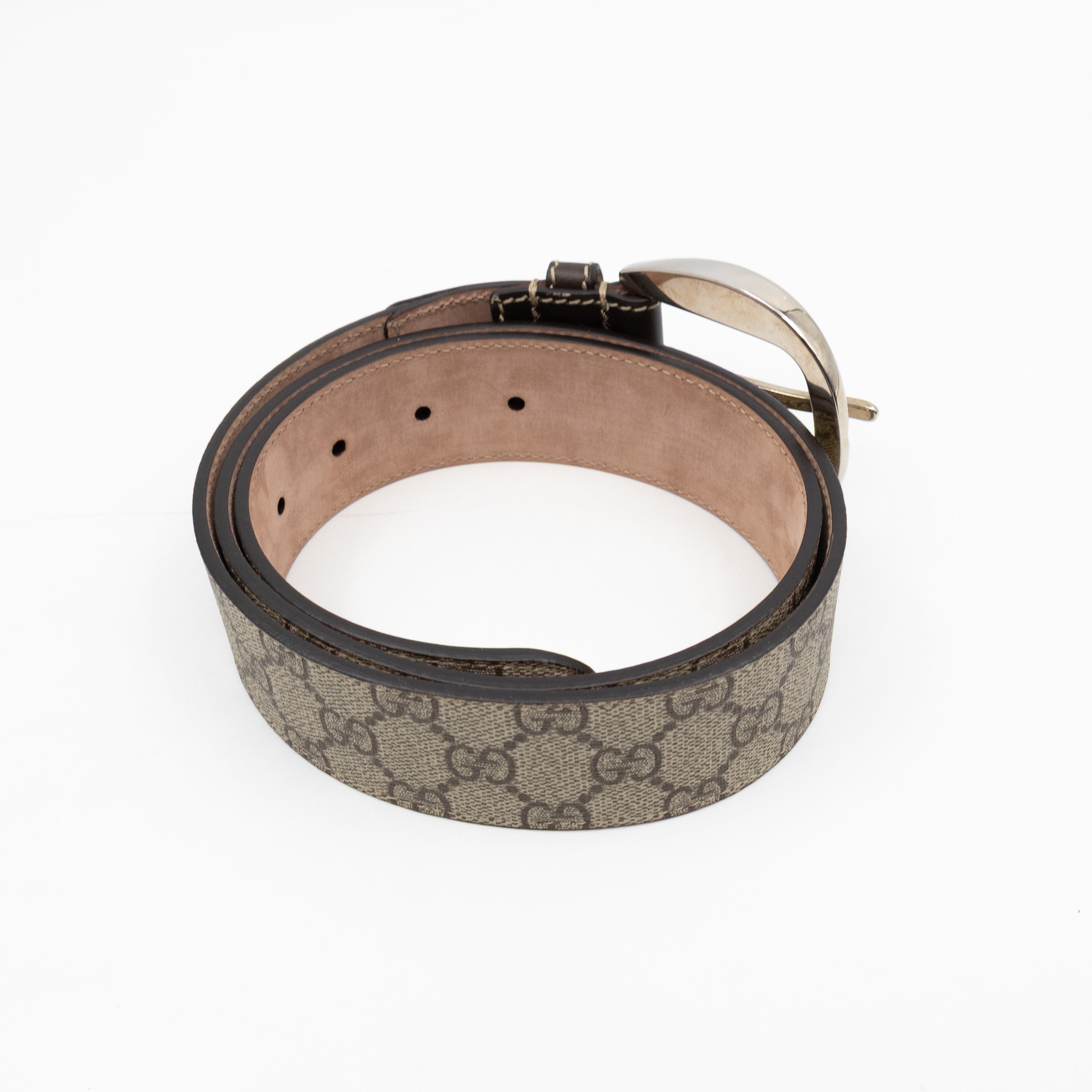 Wide Belt GG Supreme Brown Leather 95 cm