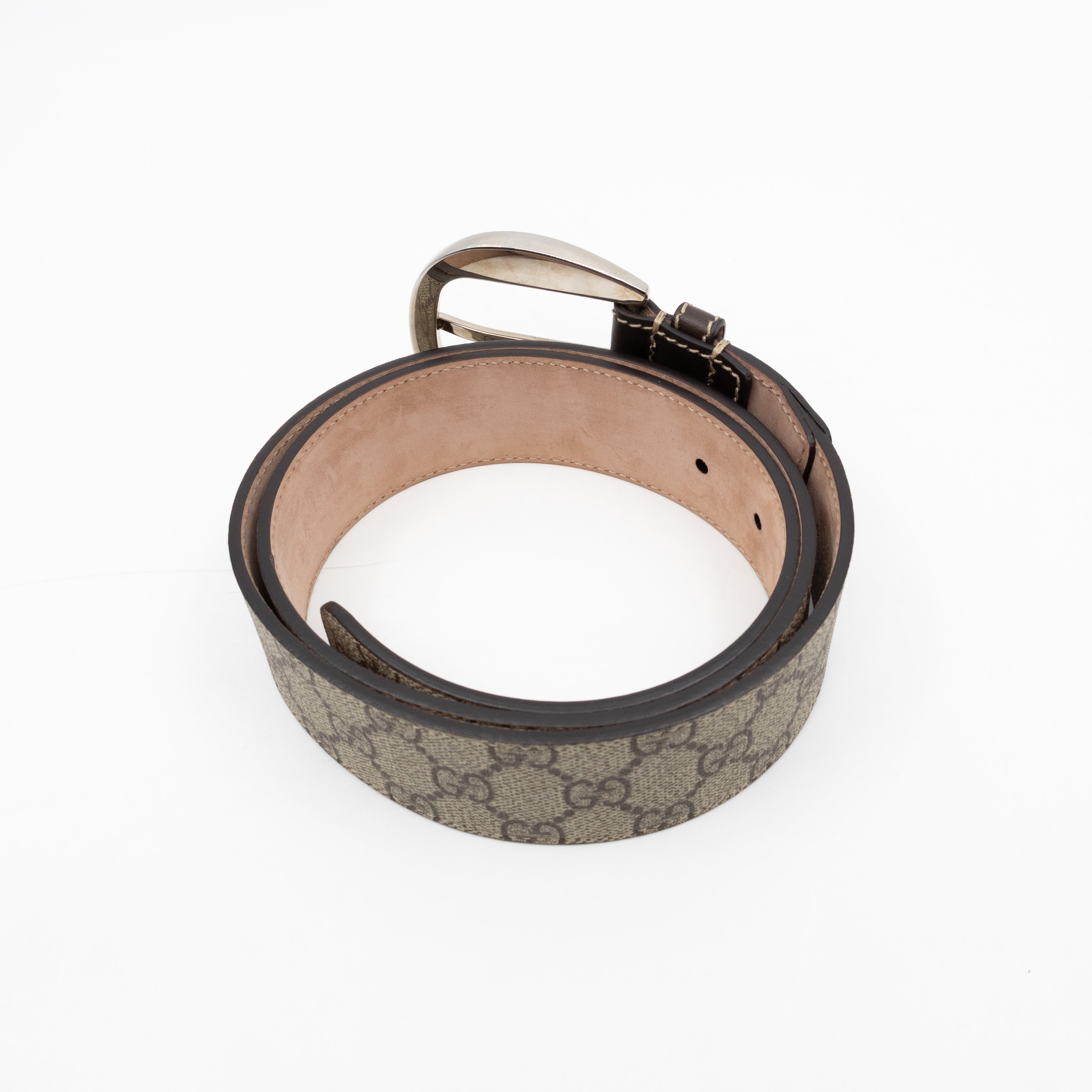 Wide Belt GG Supreme Brown Leather 95 cm