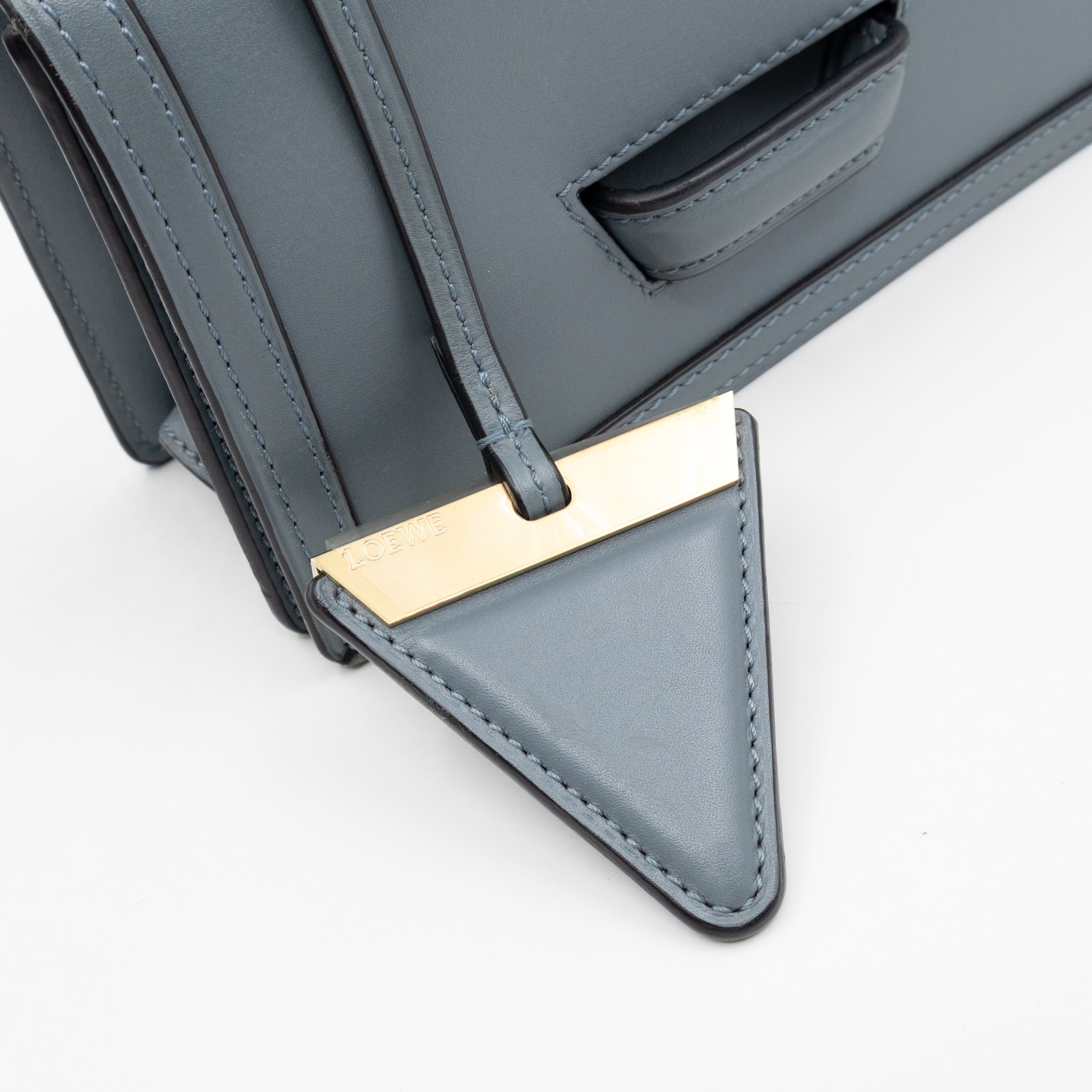 Small Barcelona Slate Blue Leather