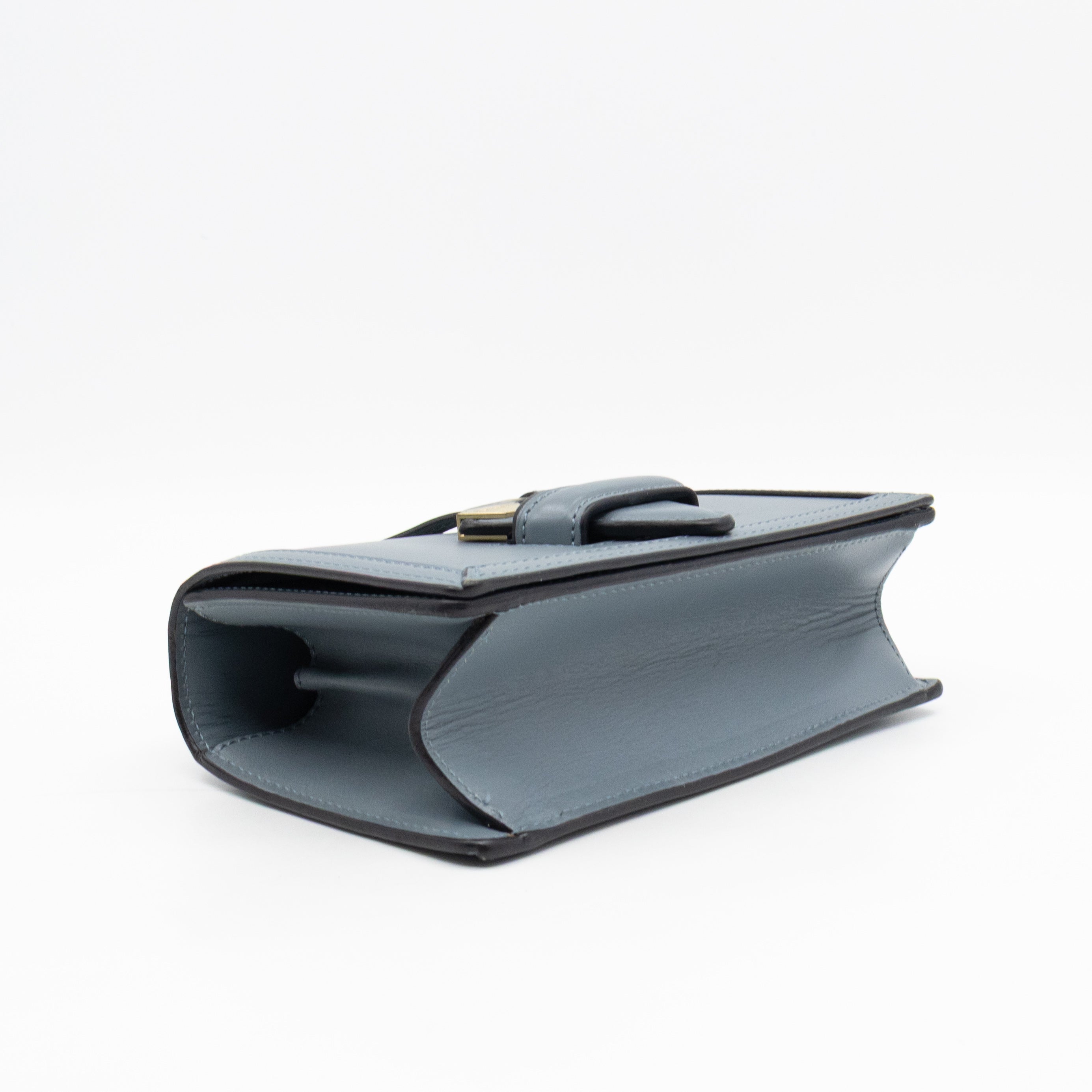 Small Barcelona Slate Blue Leather