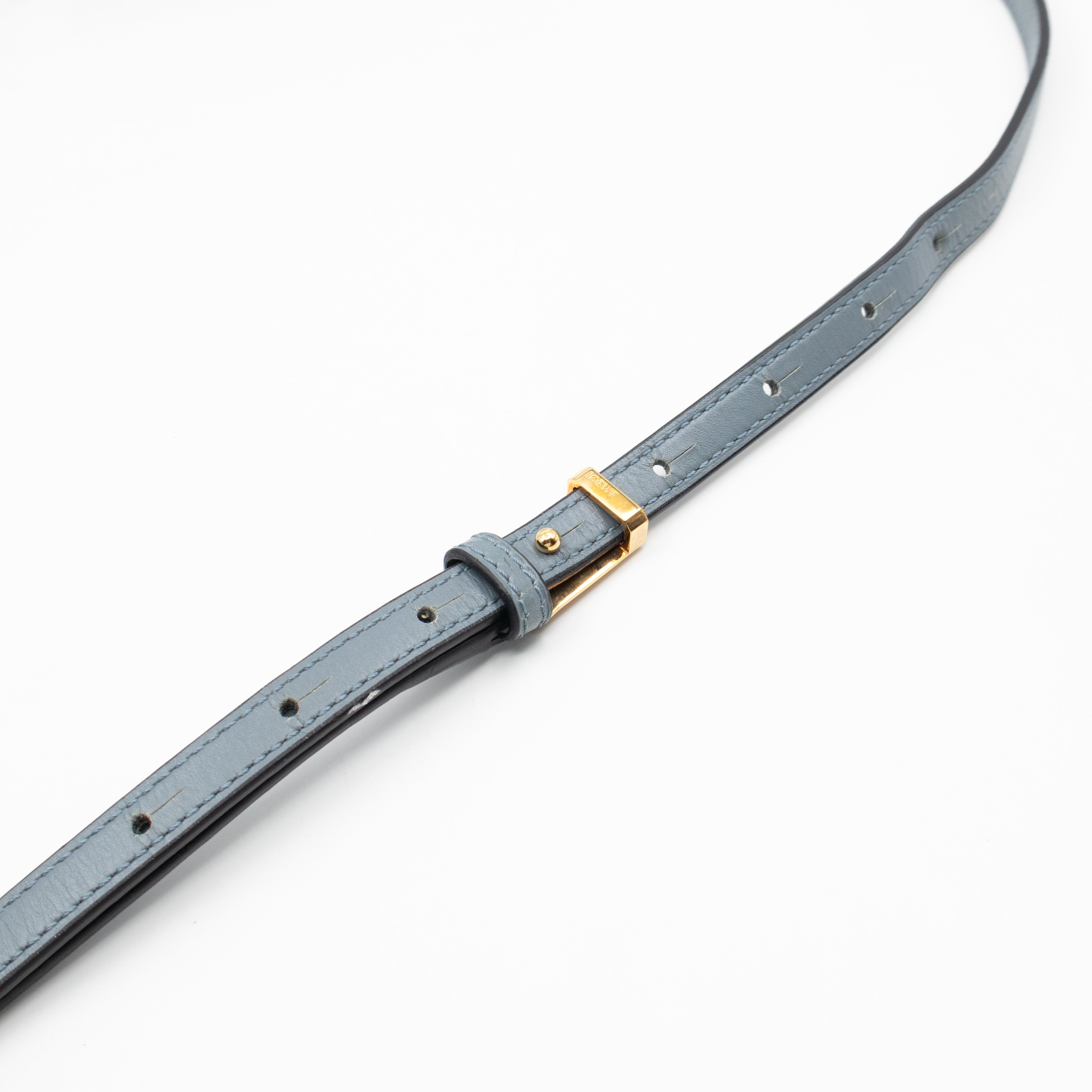 Small Barcelona Slate Blue Leather