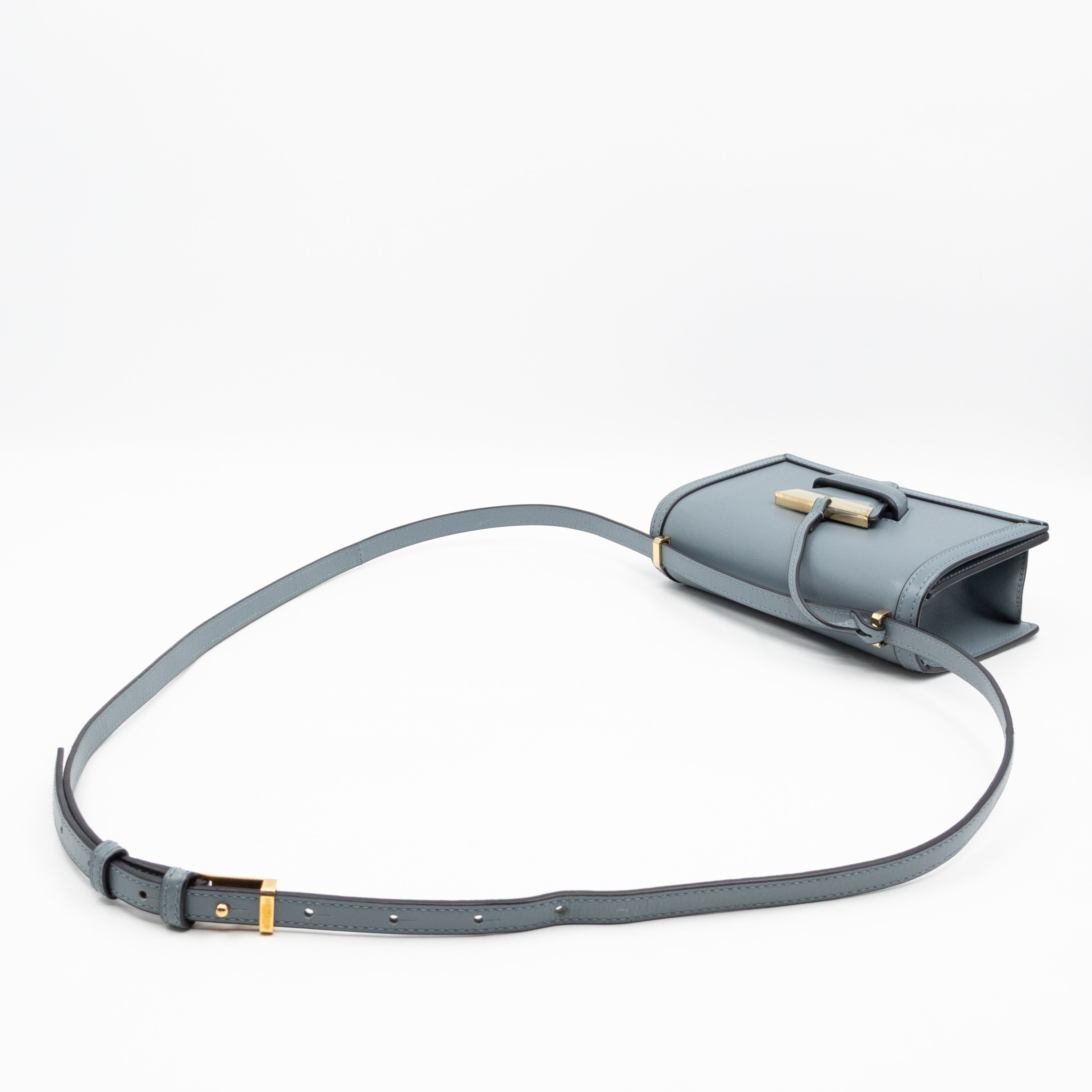 Small Barcelona Slate Blue Leather