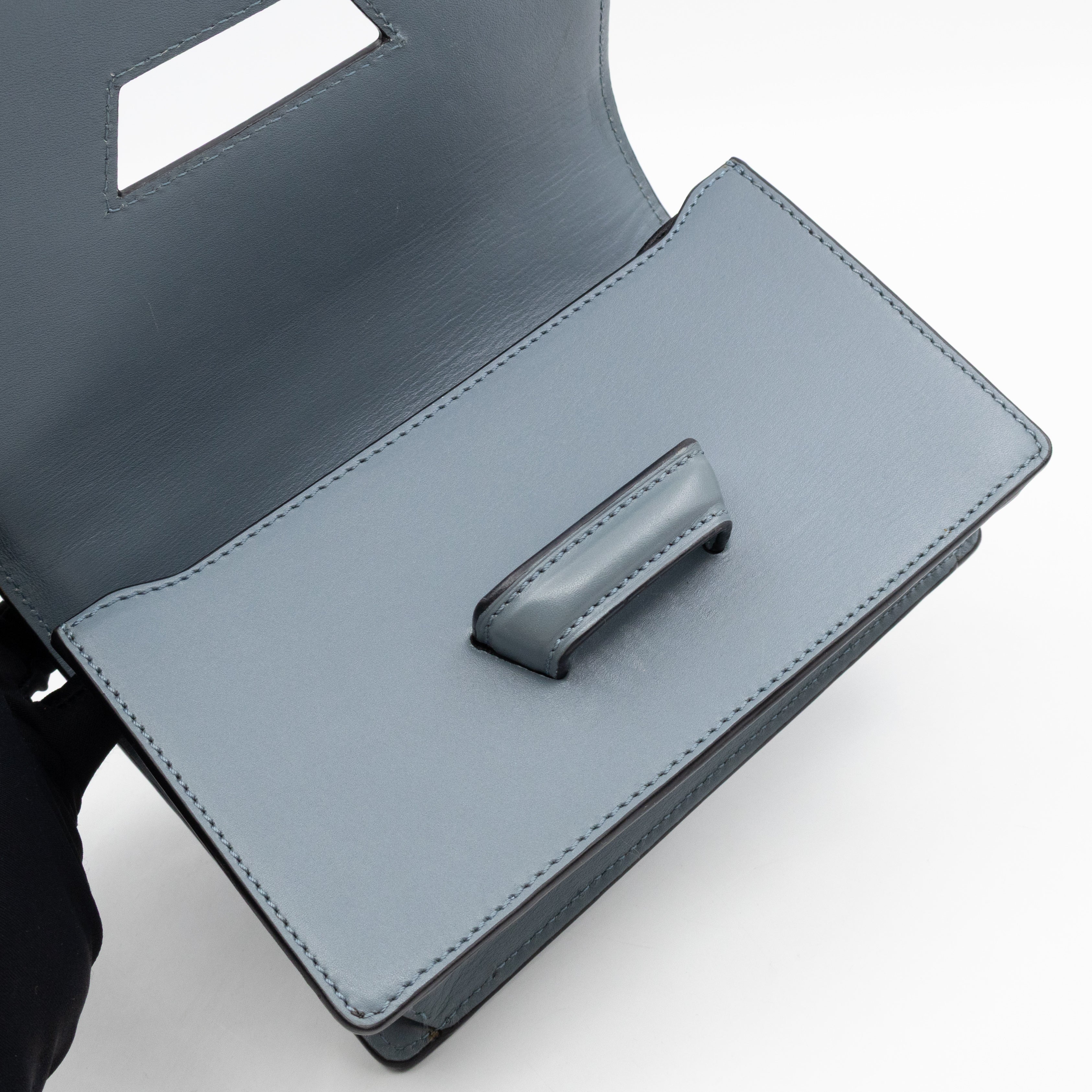 Small Barcelona Slate Blue Leather