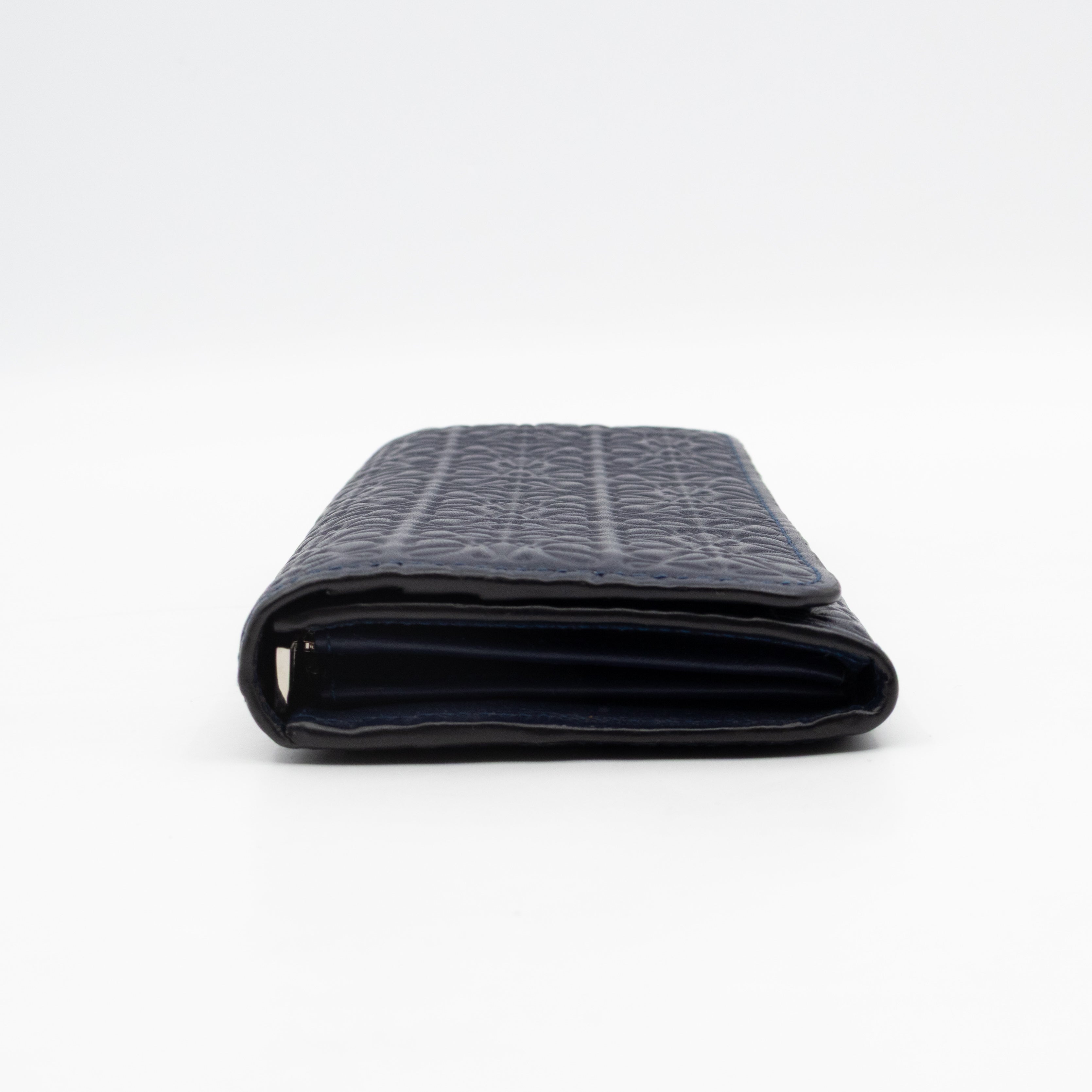 Anagram Continental Wallet Blue Leather