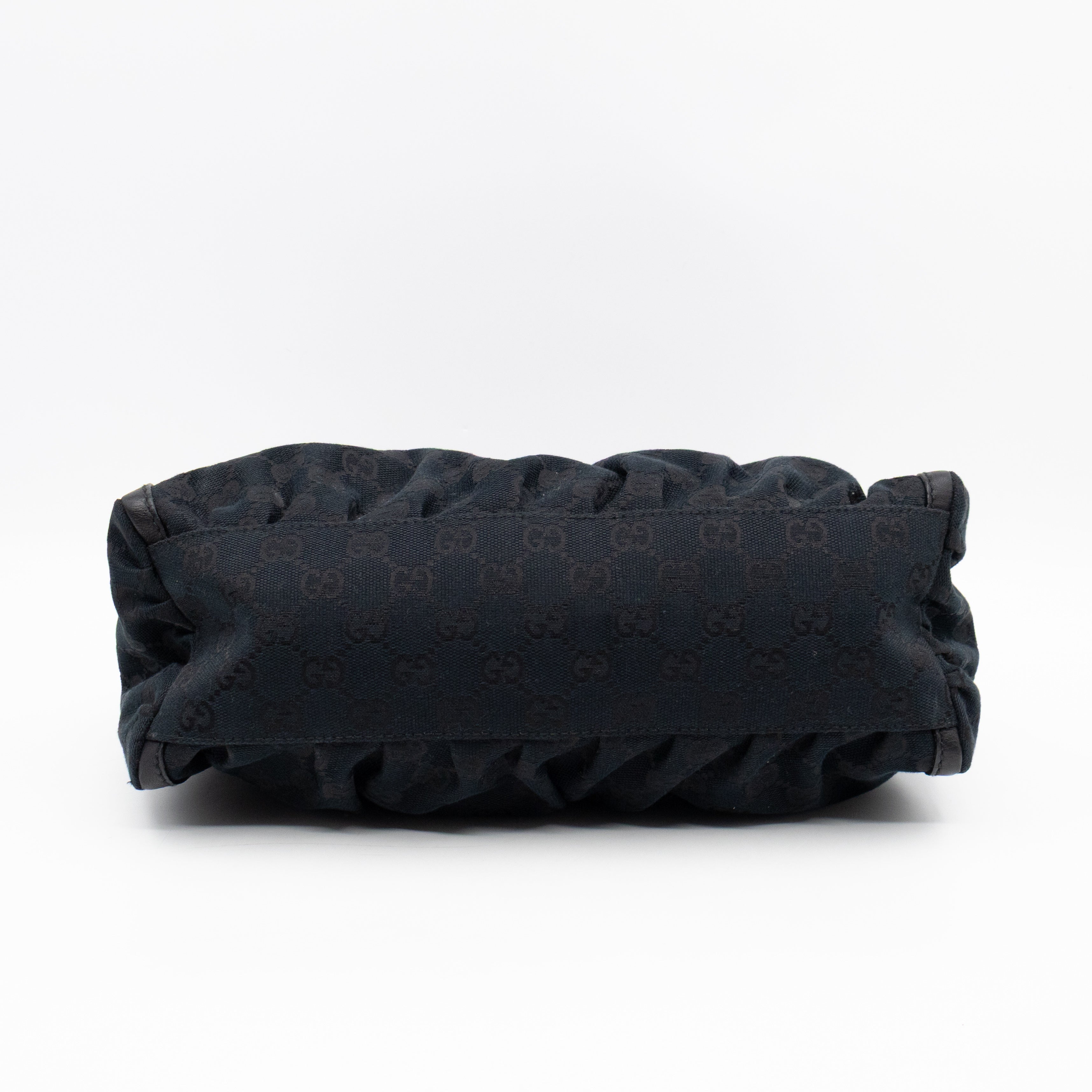 Abbey D-Ring Shoulder Bag Black GG Canvas