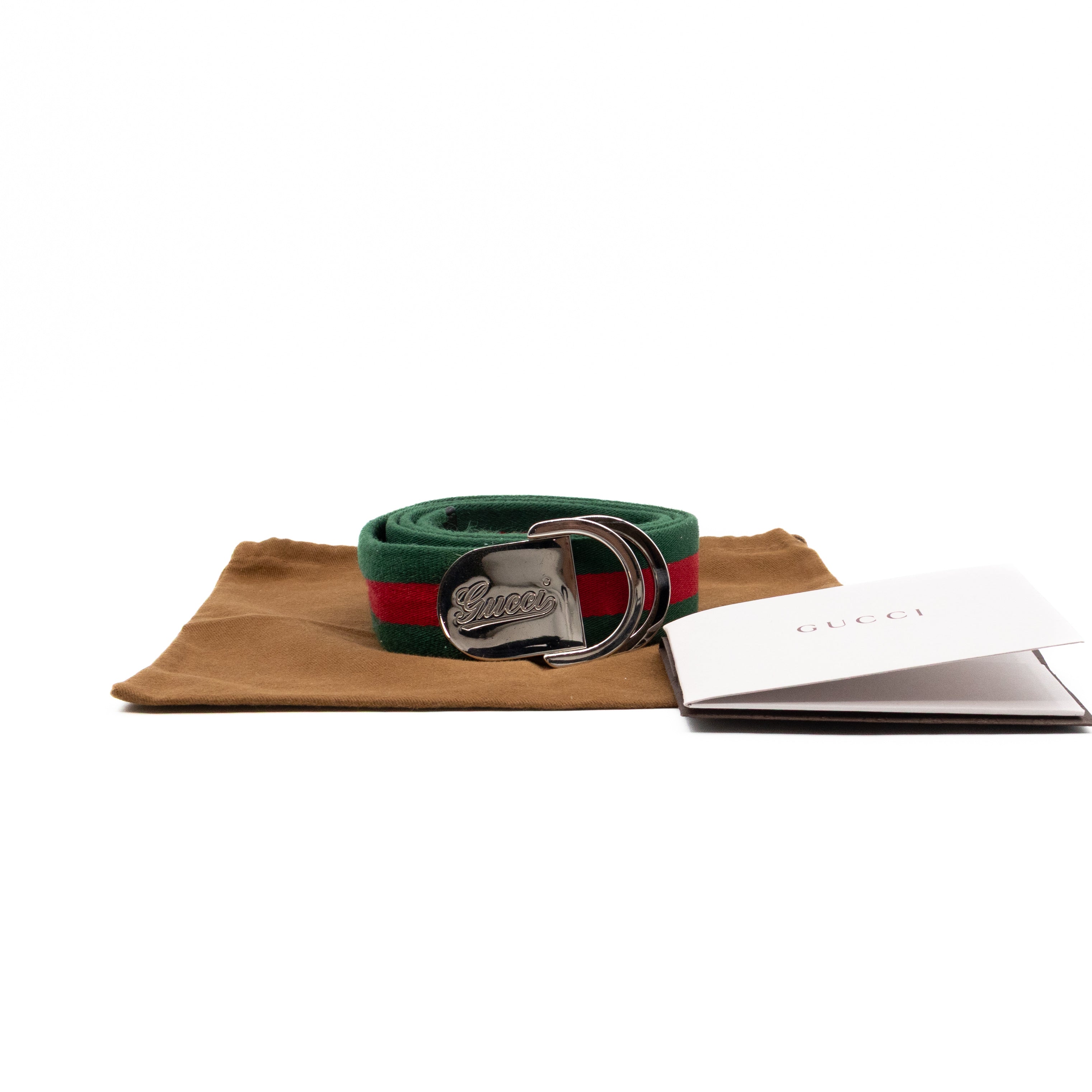 Web Stripe Canvas Belt 100 cm Red & Green