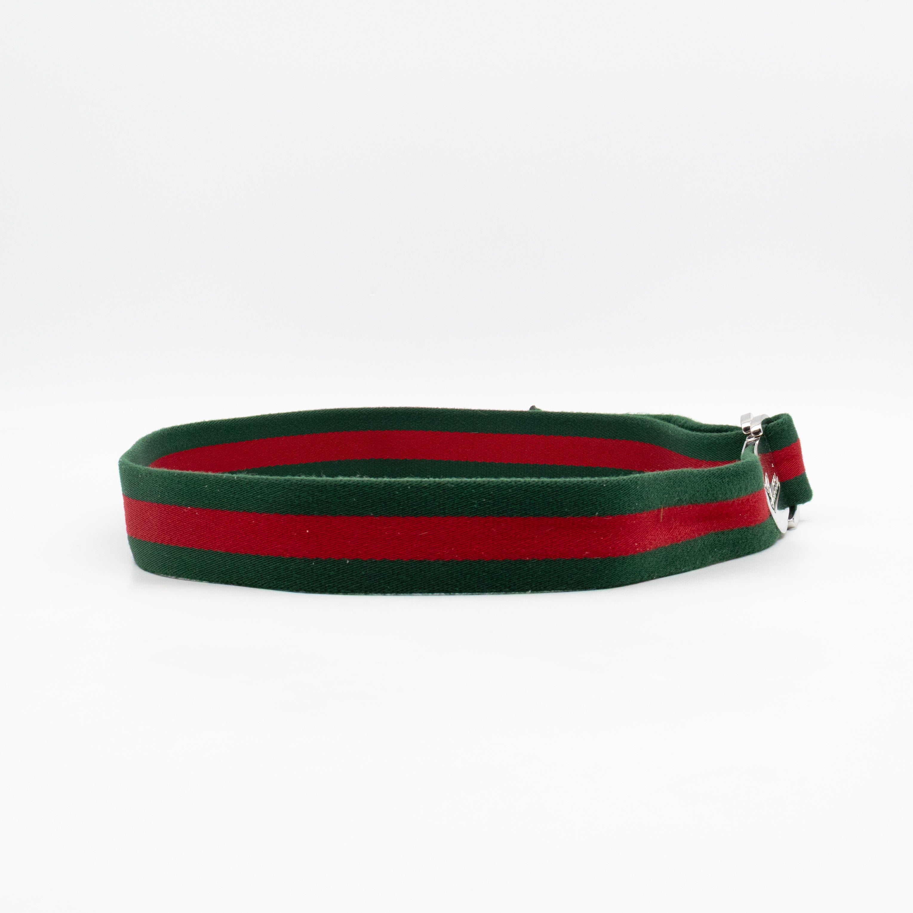 Web Stripe Canvas Belt 100 cm Red & Green