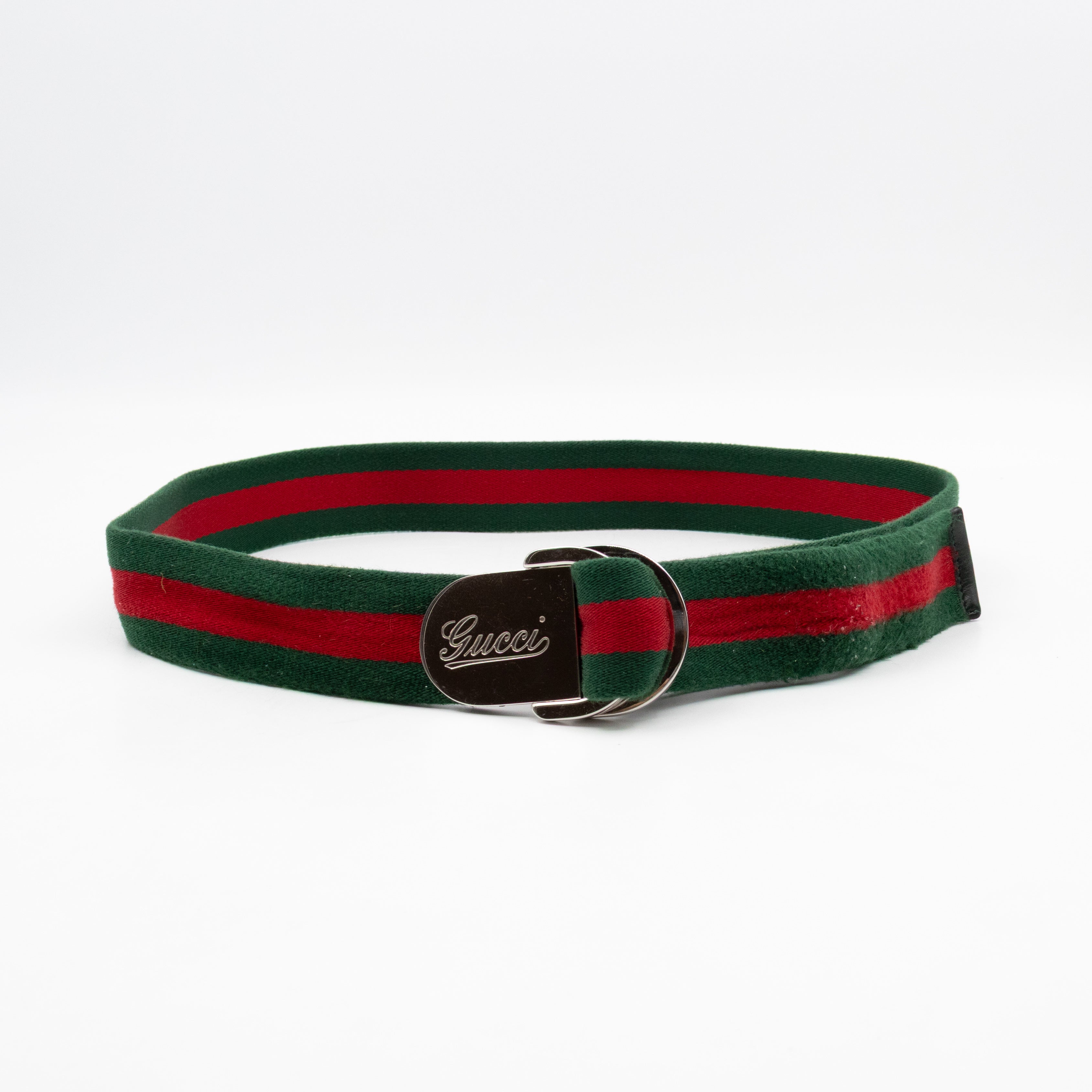 Web Stripe Canvas Belt 100 cm Red & Green