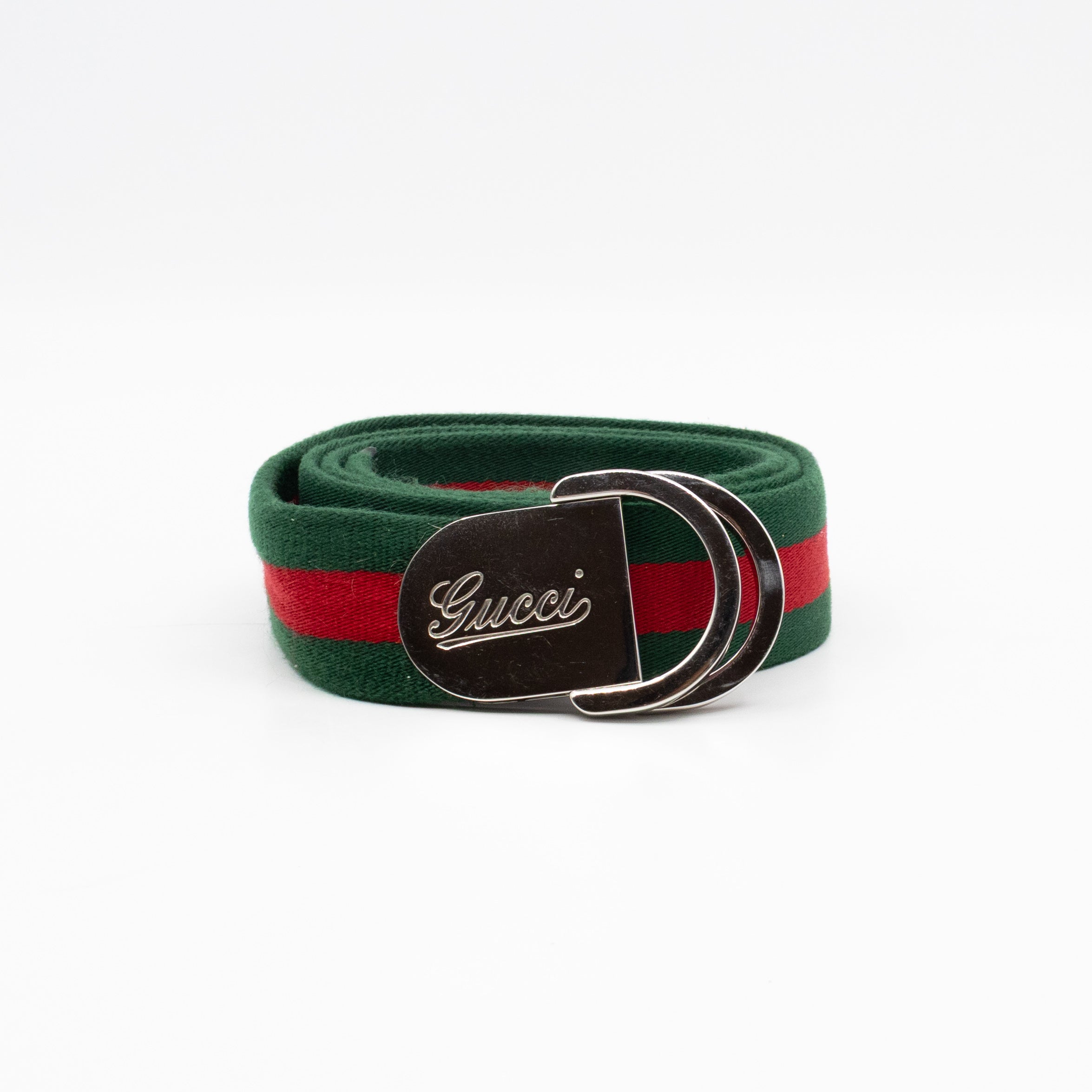 Web Stripe Canvas Belt 100 cm Red & Green