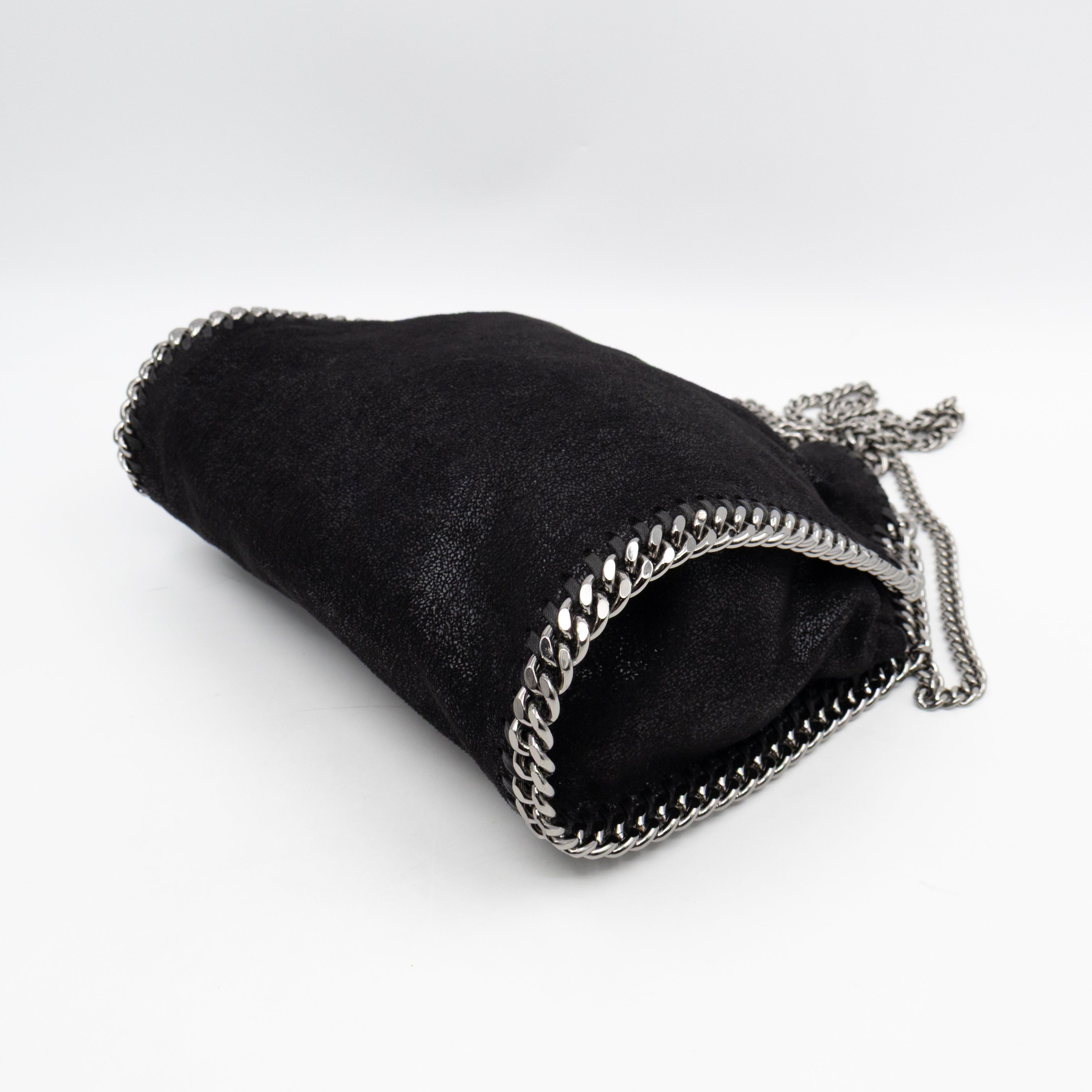 Falabella Fold Over Mini Tote Black