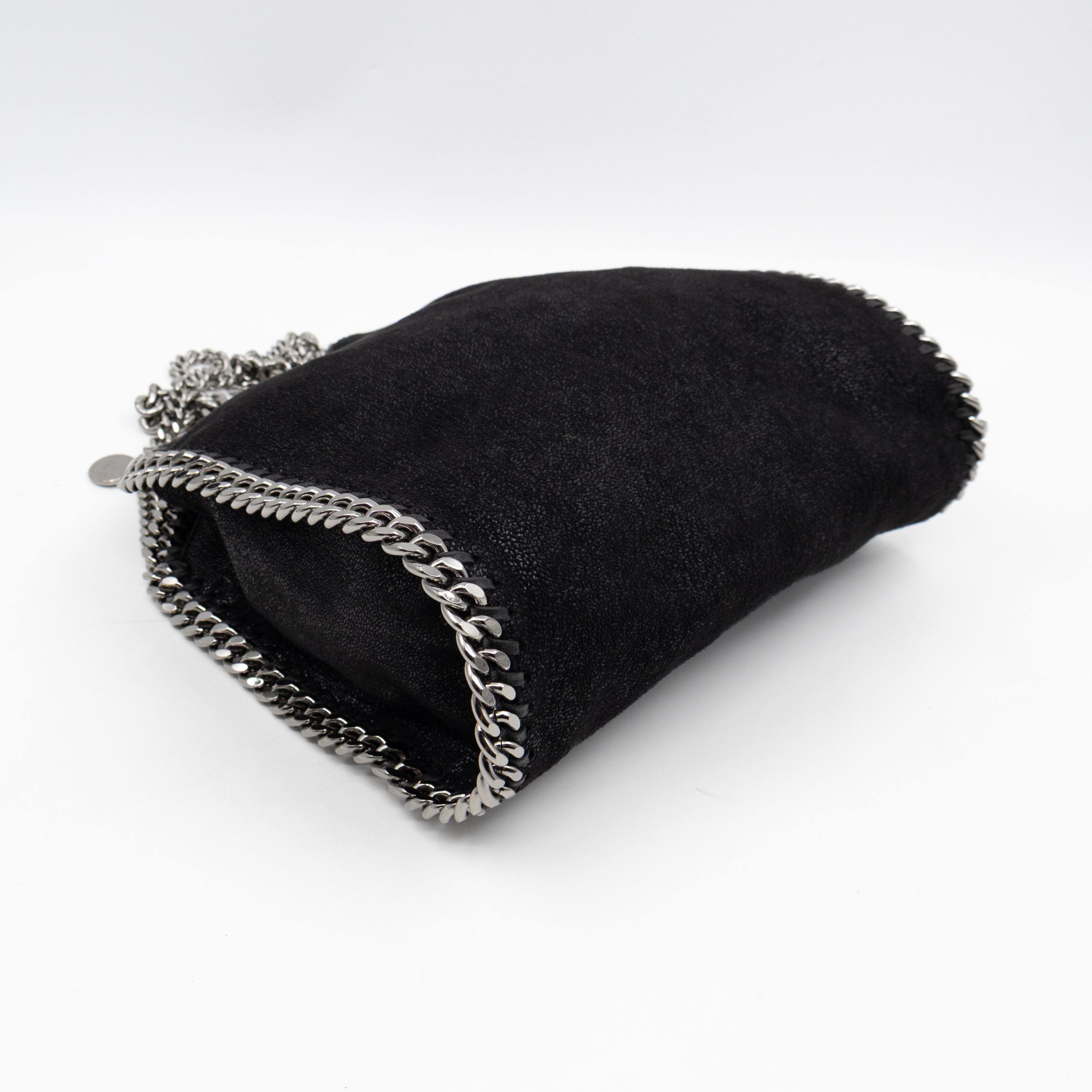 Falabella Fold Over Mini Tote Black