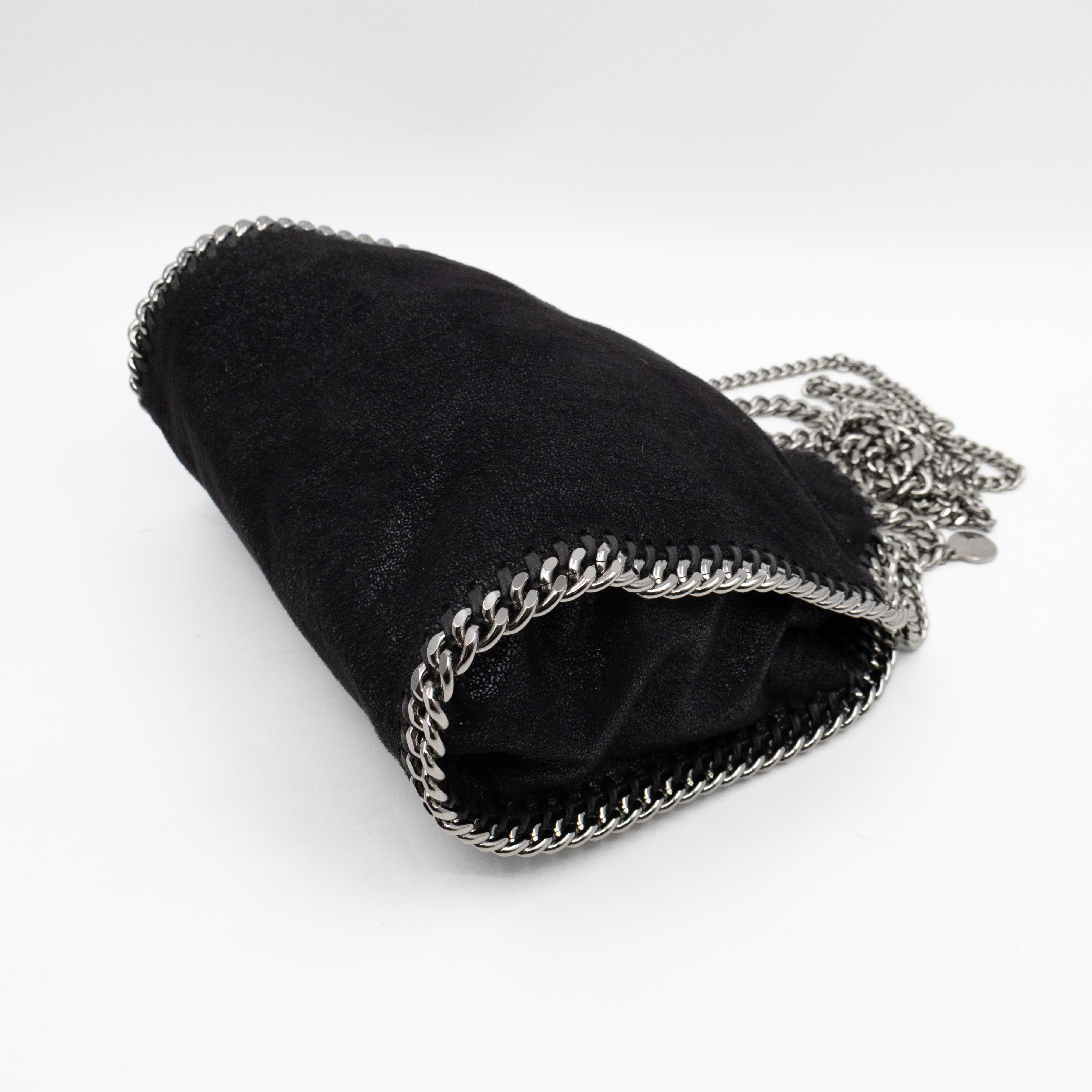 Falabella Fold Over Mini Tote Black