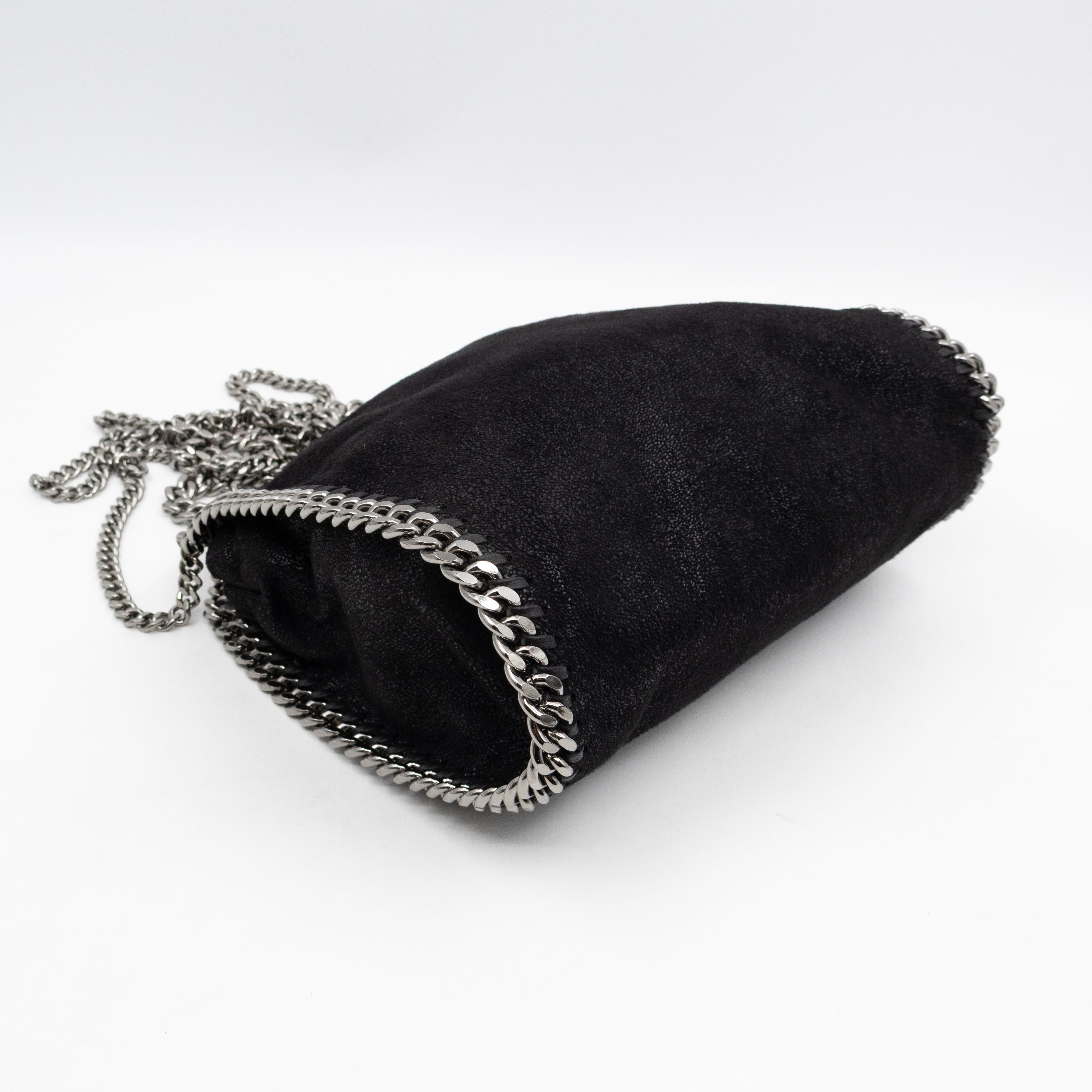 Falabella Fold Over Mini Tote Black
