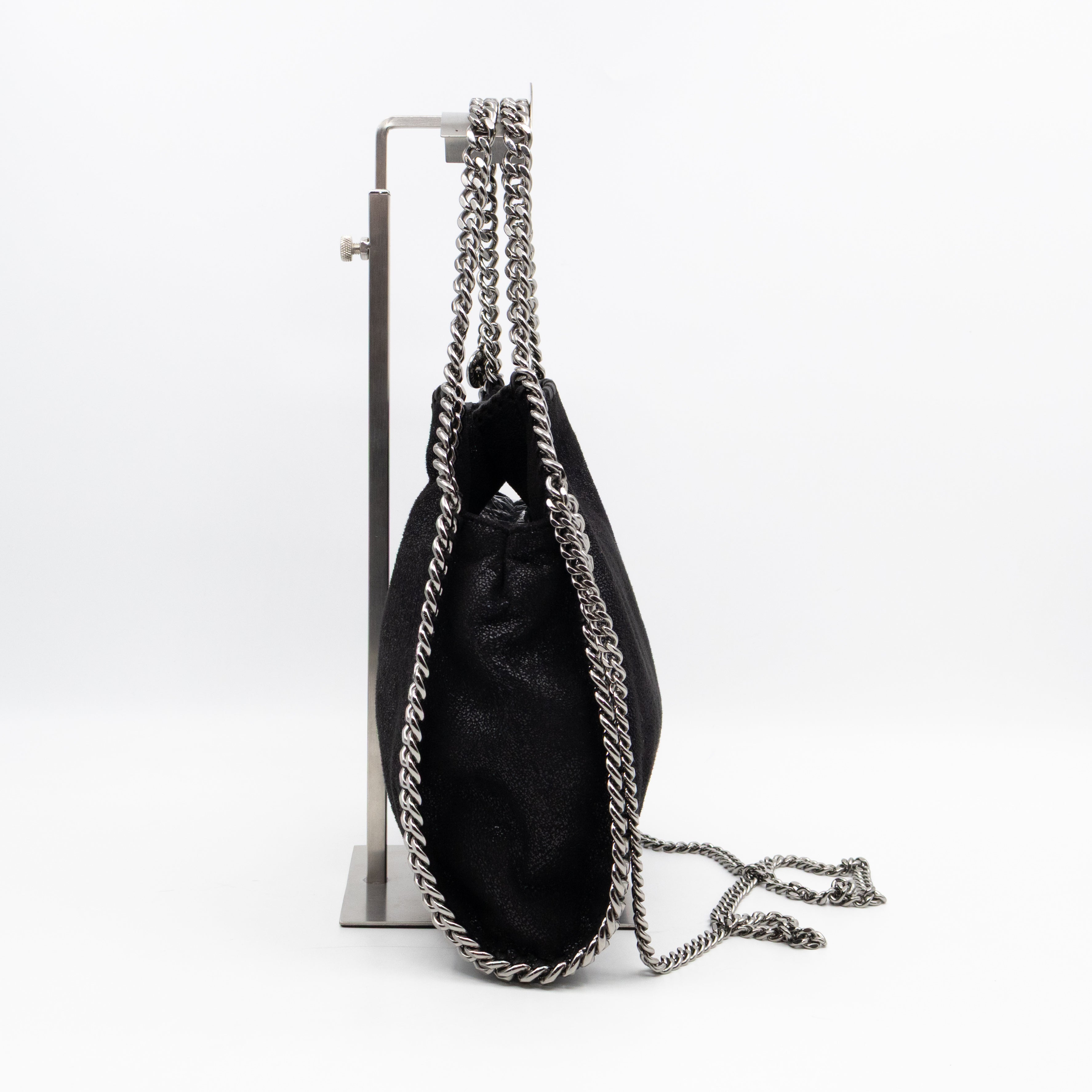 Falabella Fold Over Mini Tote Black