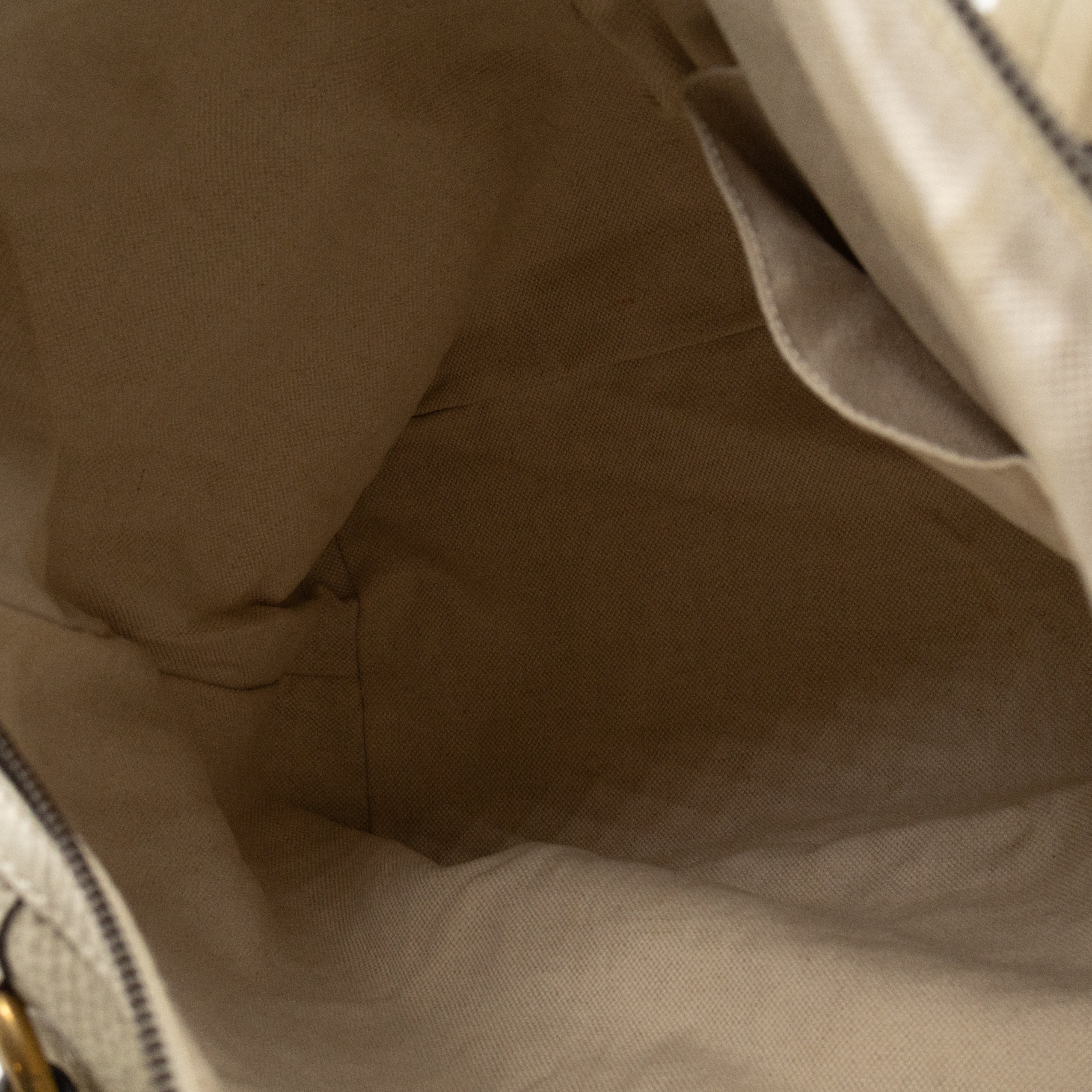 Twill Top Handle Bag White Pebbled Leather