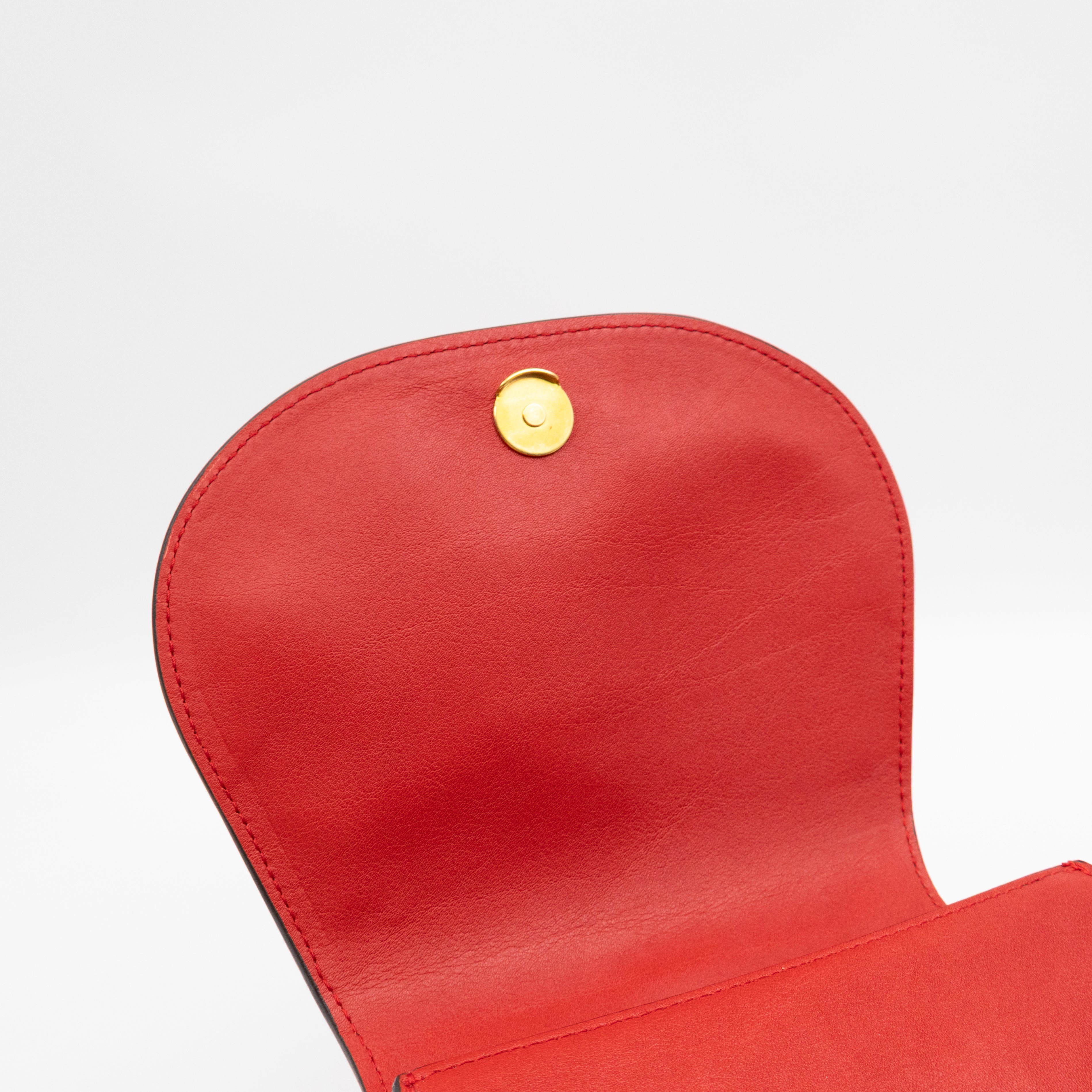 Small Nile Bracelet Bag Red Leather