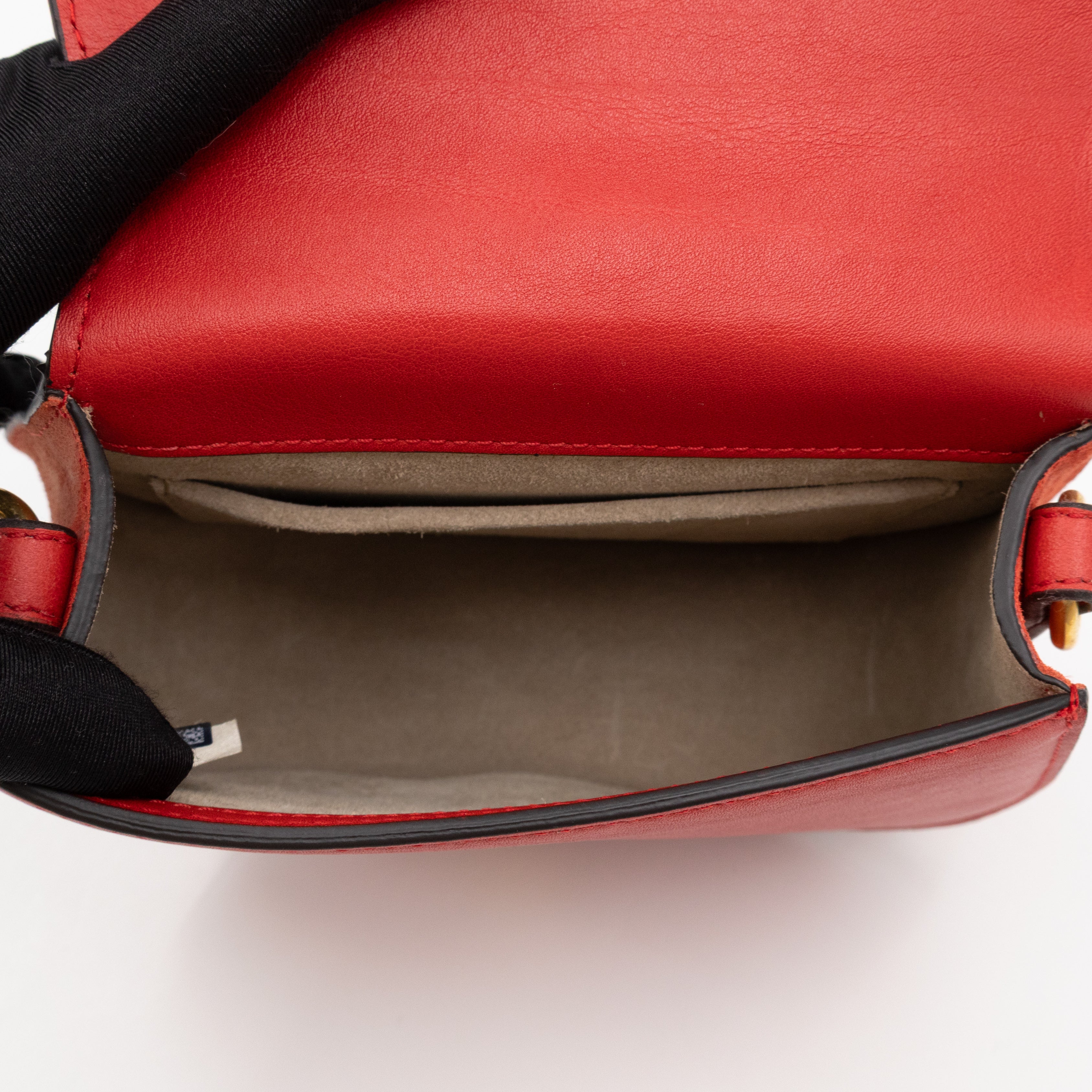 Small Nile Bracelet Bag Red Leather