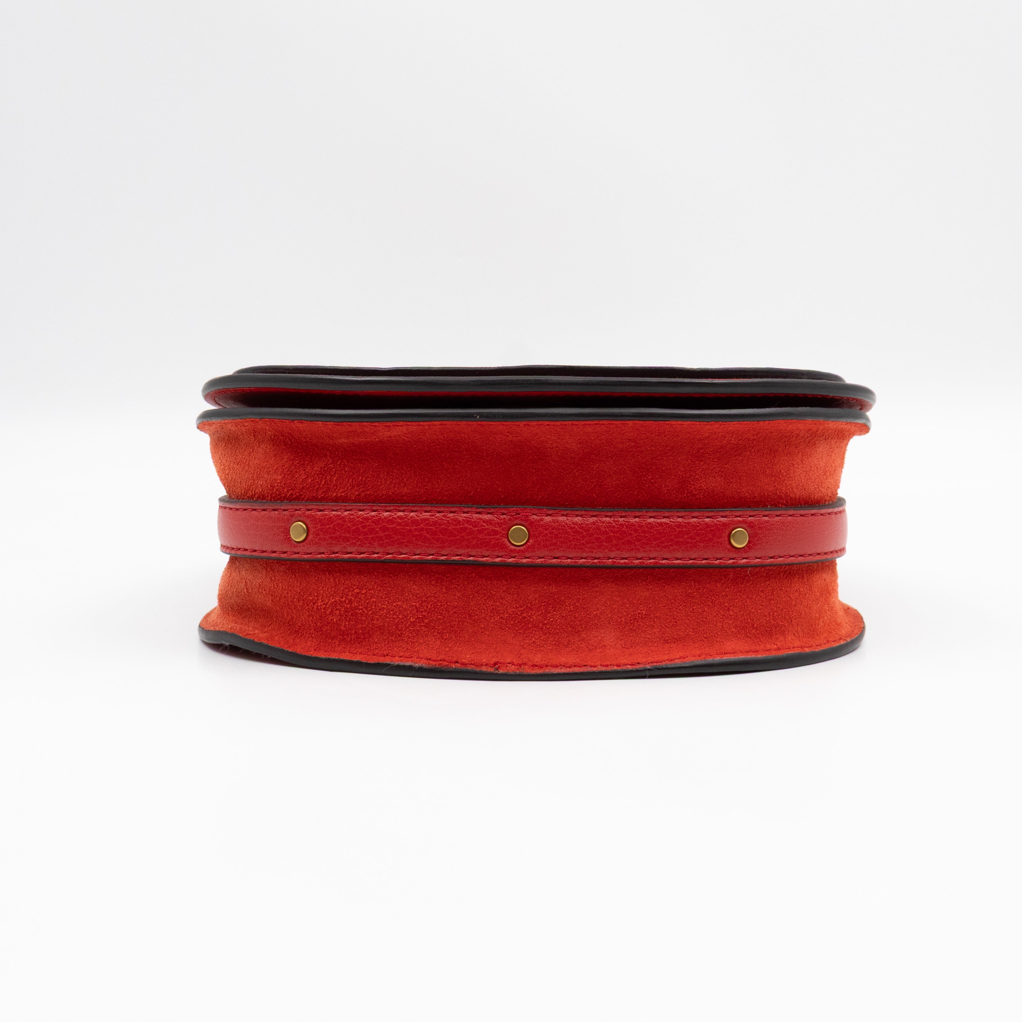 Small Nile Bracelet Bag Red Leather