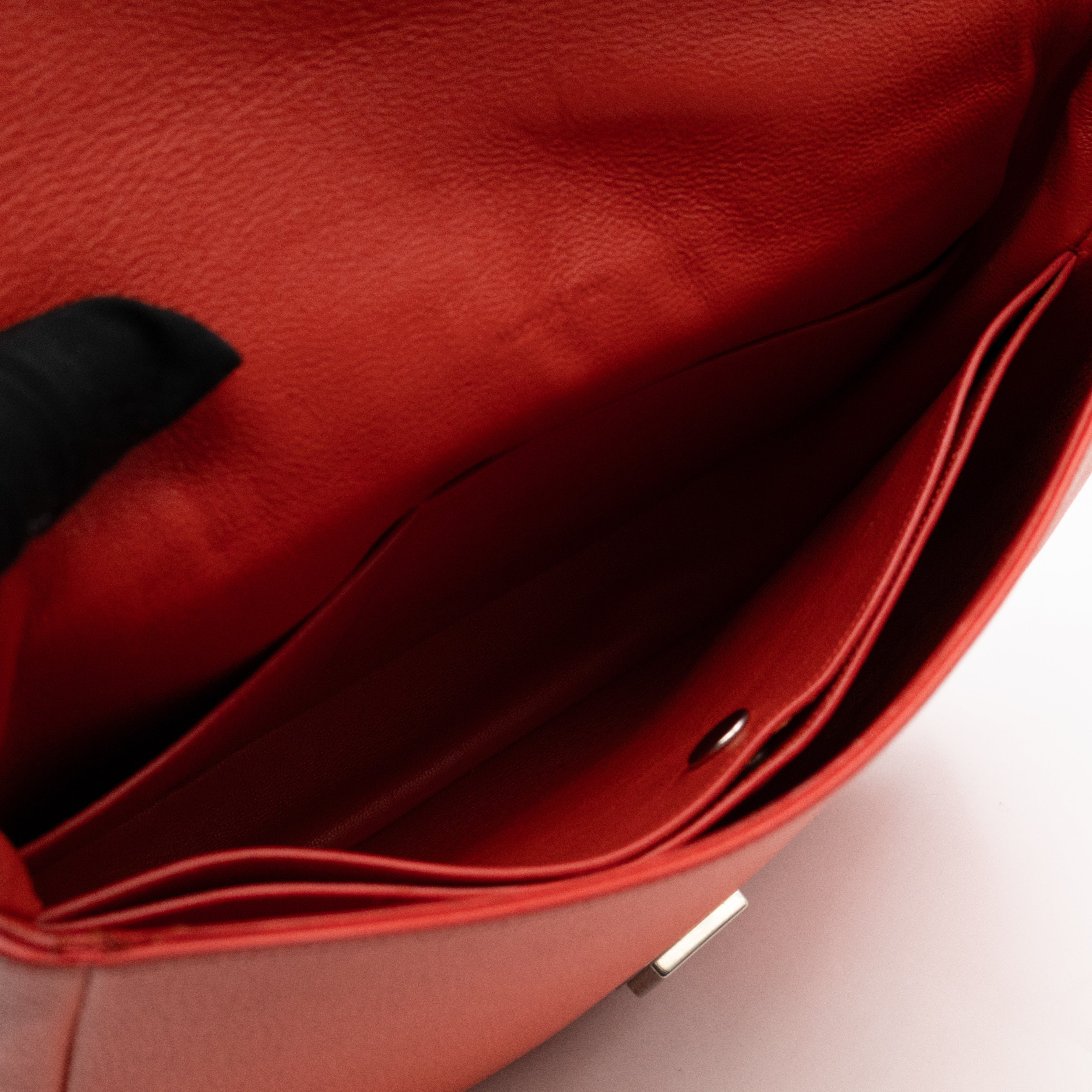 Trotteur Messenger Bag Orange Leather