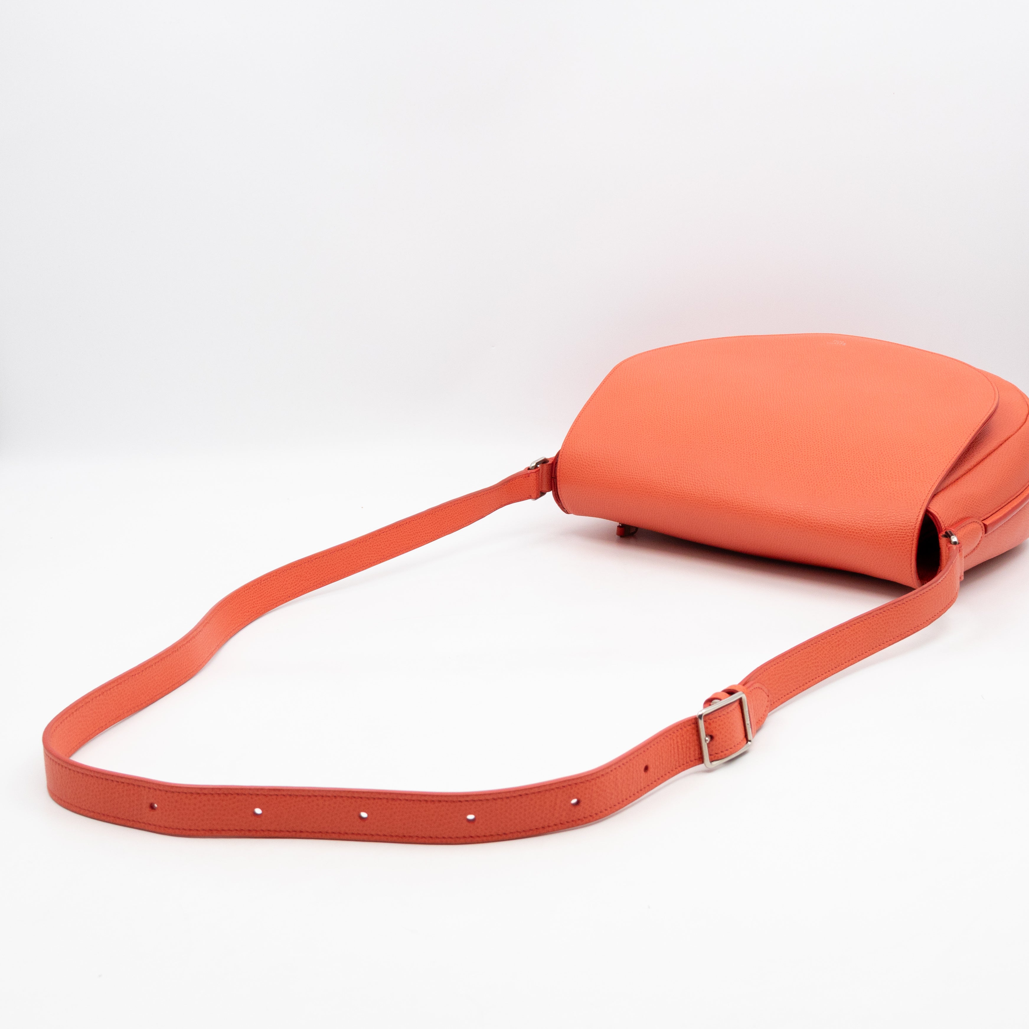 Trotteur Messenger Bag Orange Leather