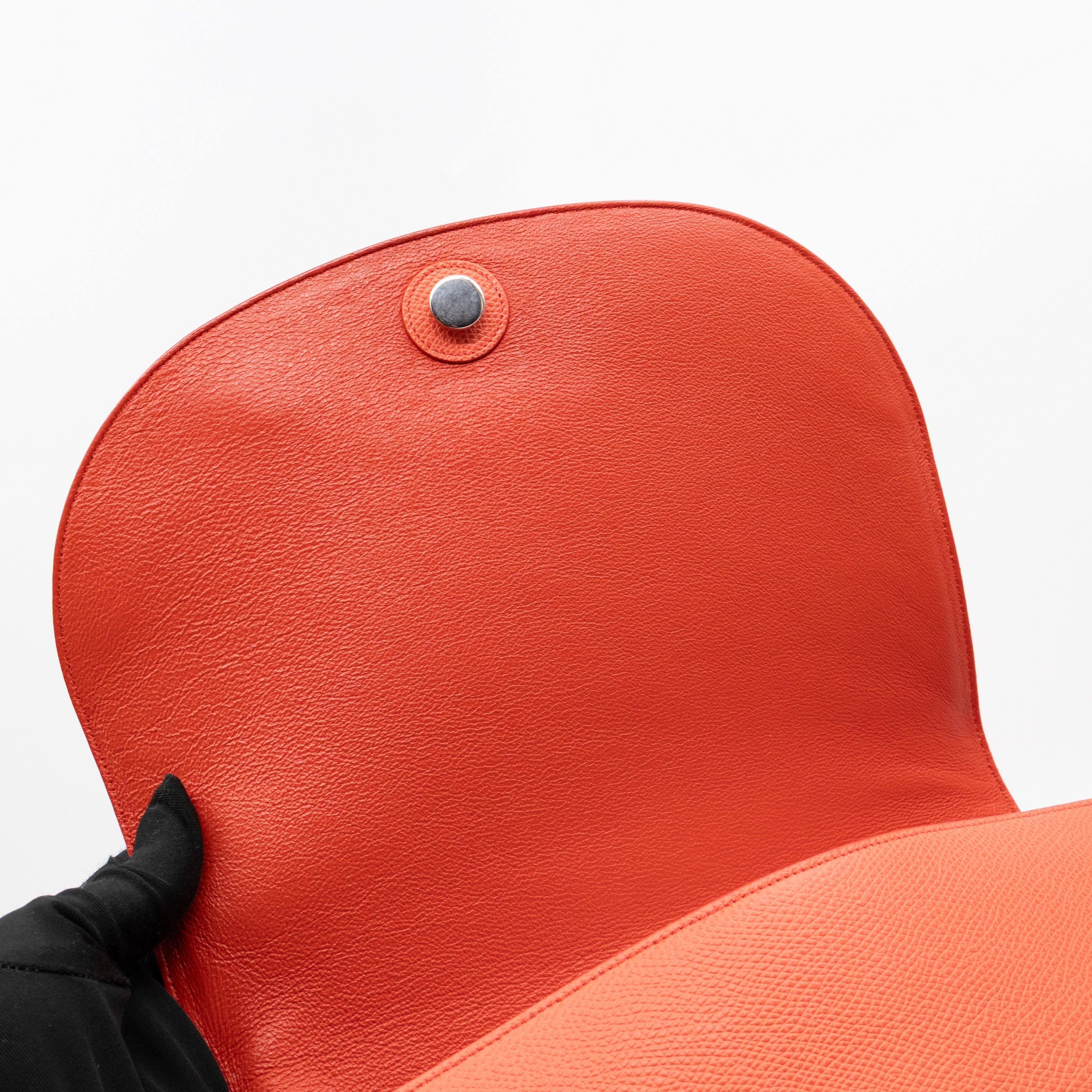 Trotteur Messenger Bag Orange Leather