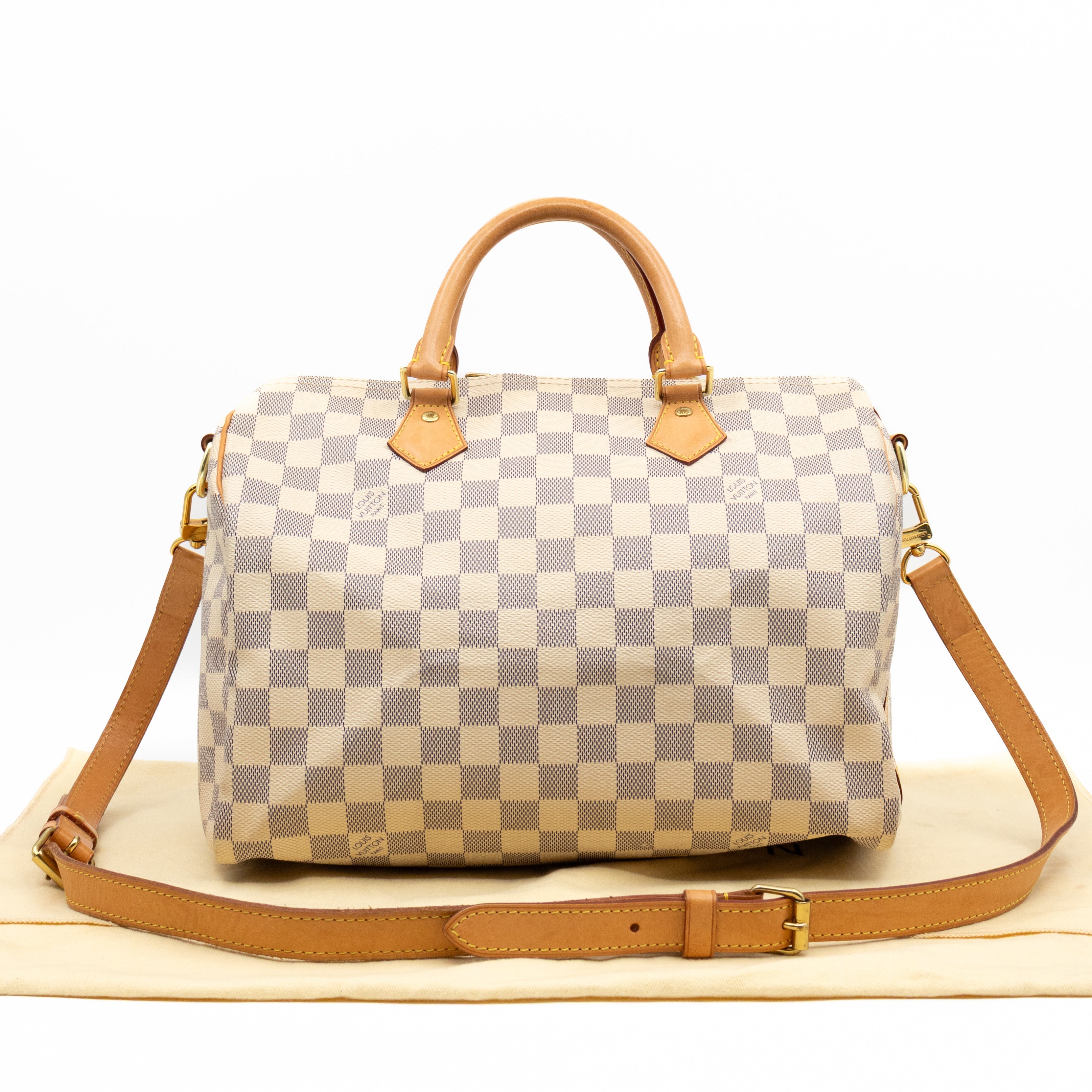 Speedy 30 Bandouliere Damier Azur