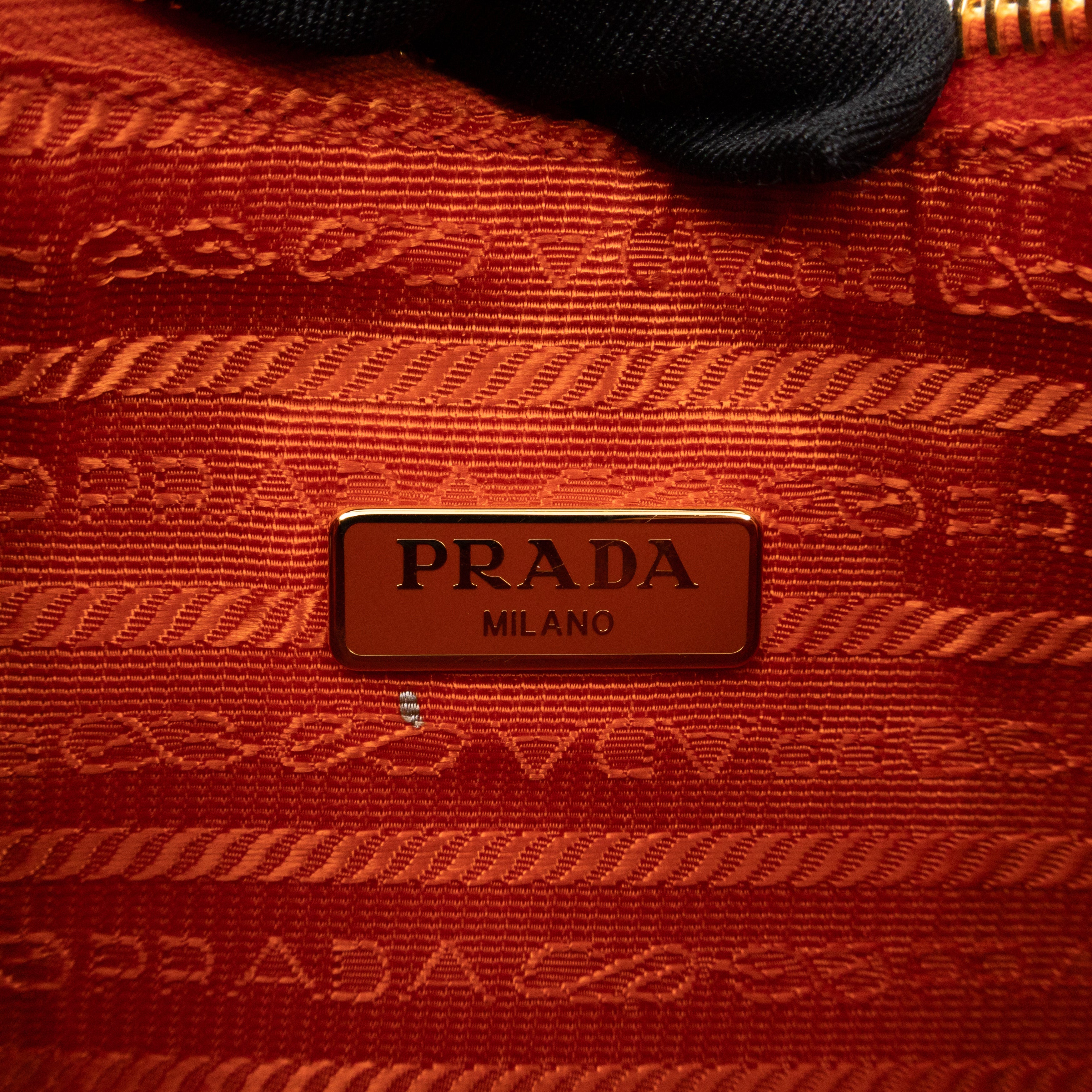 Mini Re-Edition Shoulder Bag Lux Arancio Saffiano Leather