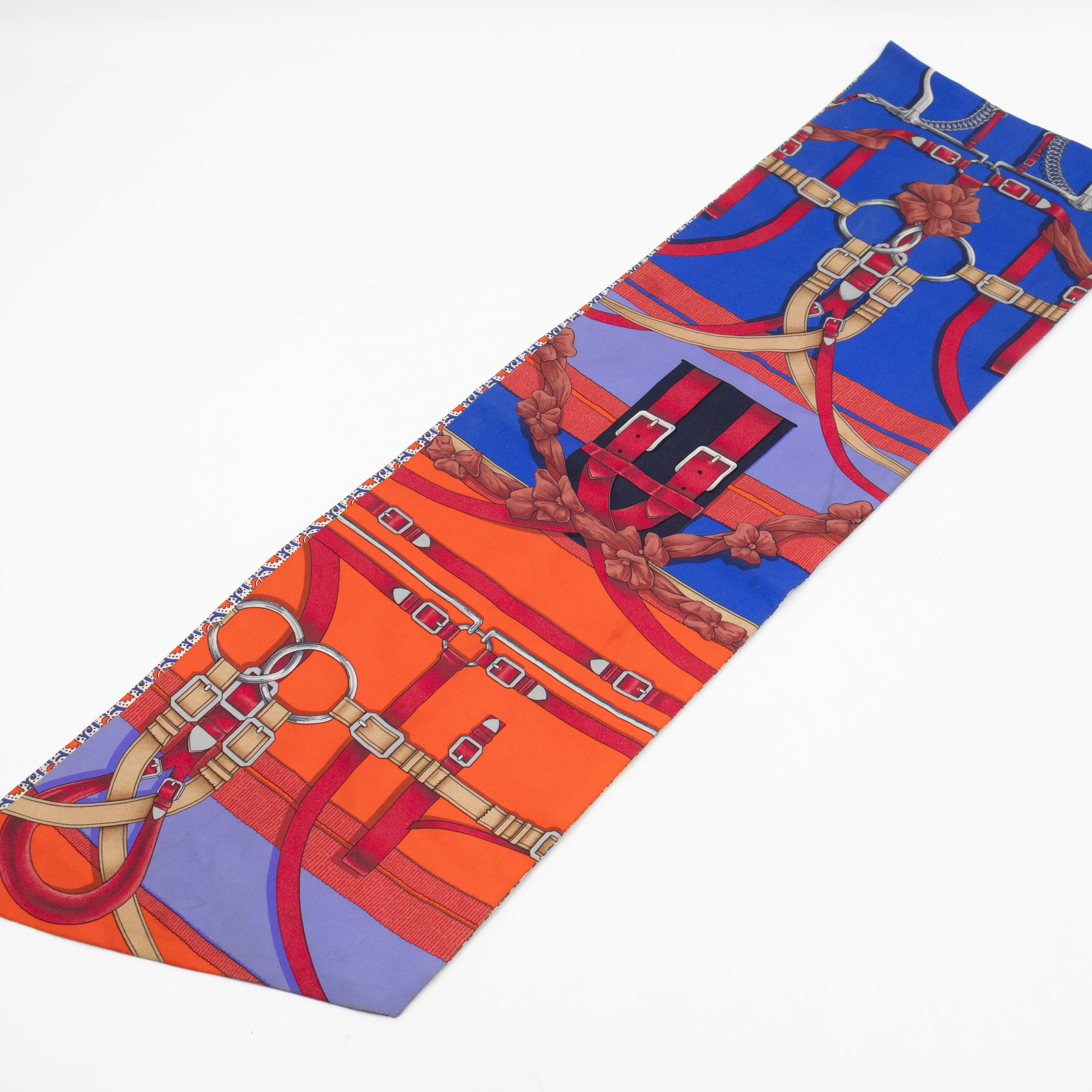 Maxi Twilly Scarf Grand Manege Blue & Red