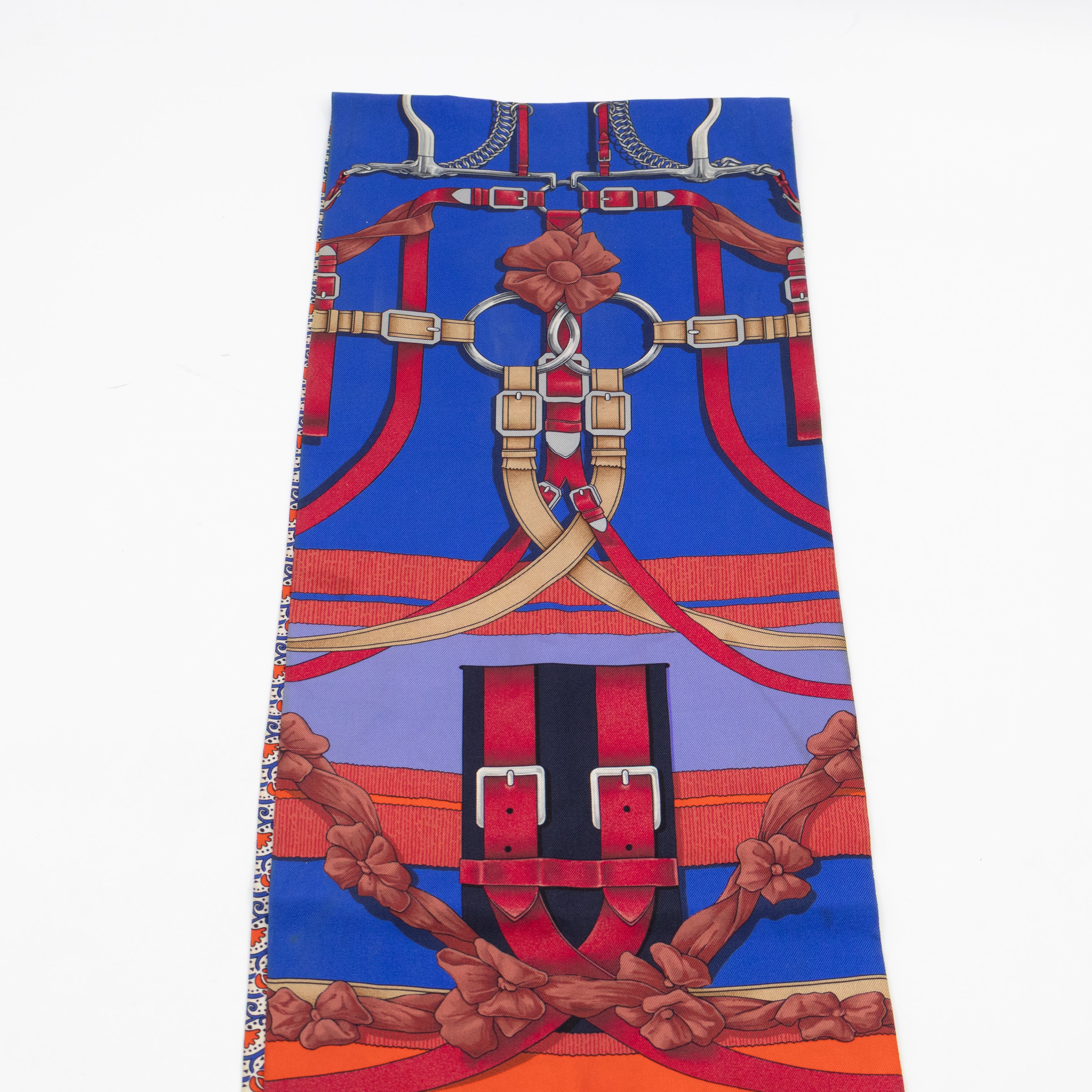 Maxi Twilly Scarf Grand Manege Blue & Red