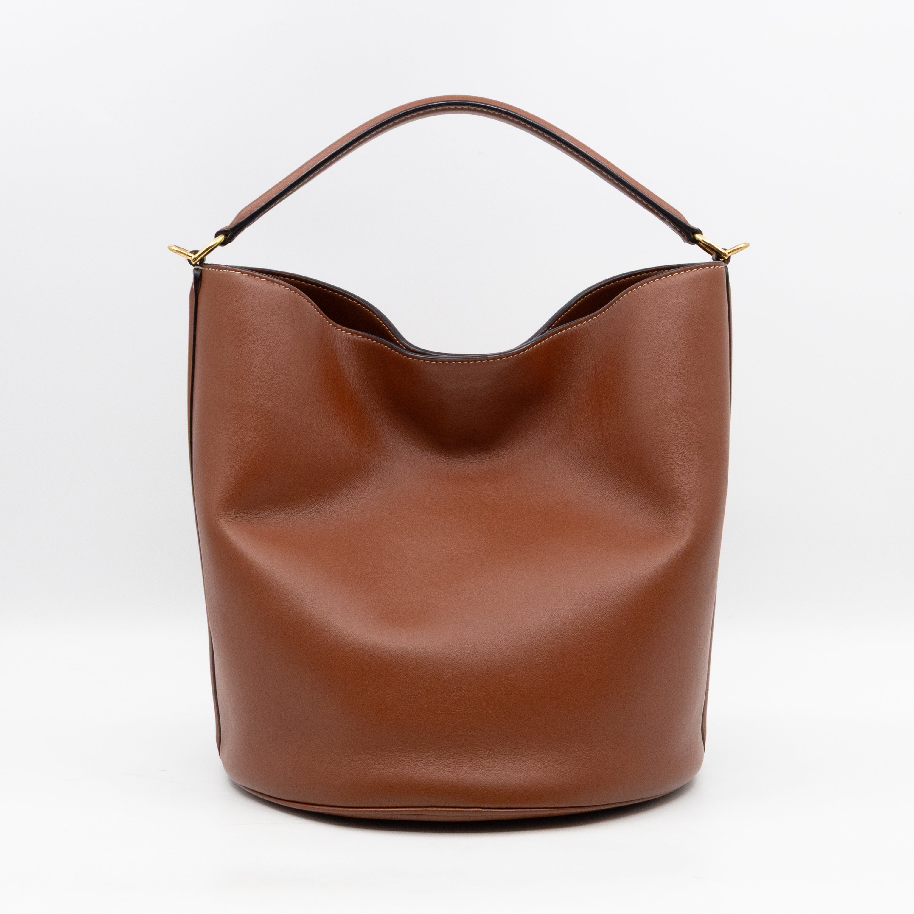 Celine 16 Bucket Bag Brown Smooth Leather