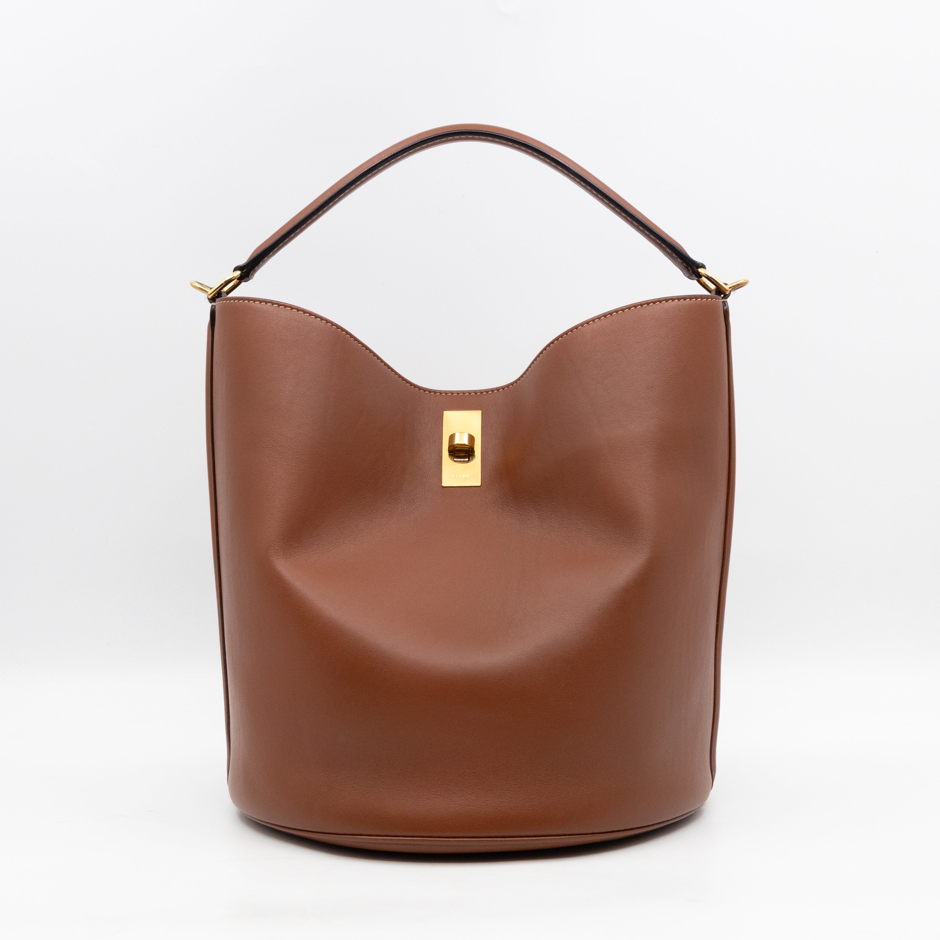 Celine 16 Bucket Bag Brown Smooth Leather