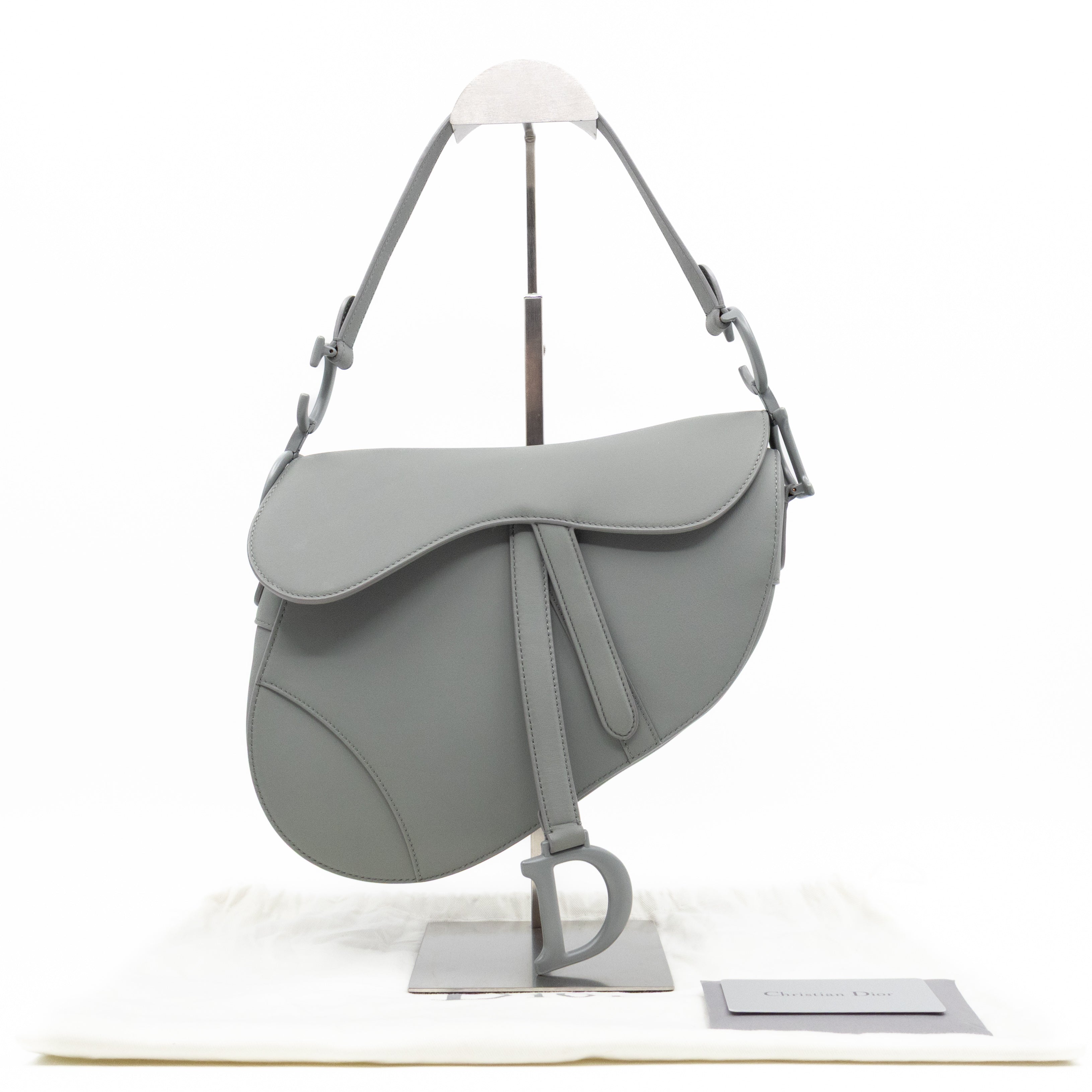 Saddle Bag Dior Grey Stone Ultra Matte Leather