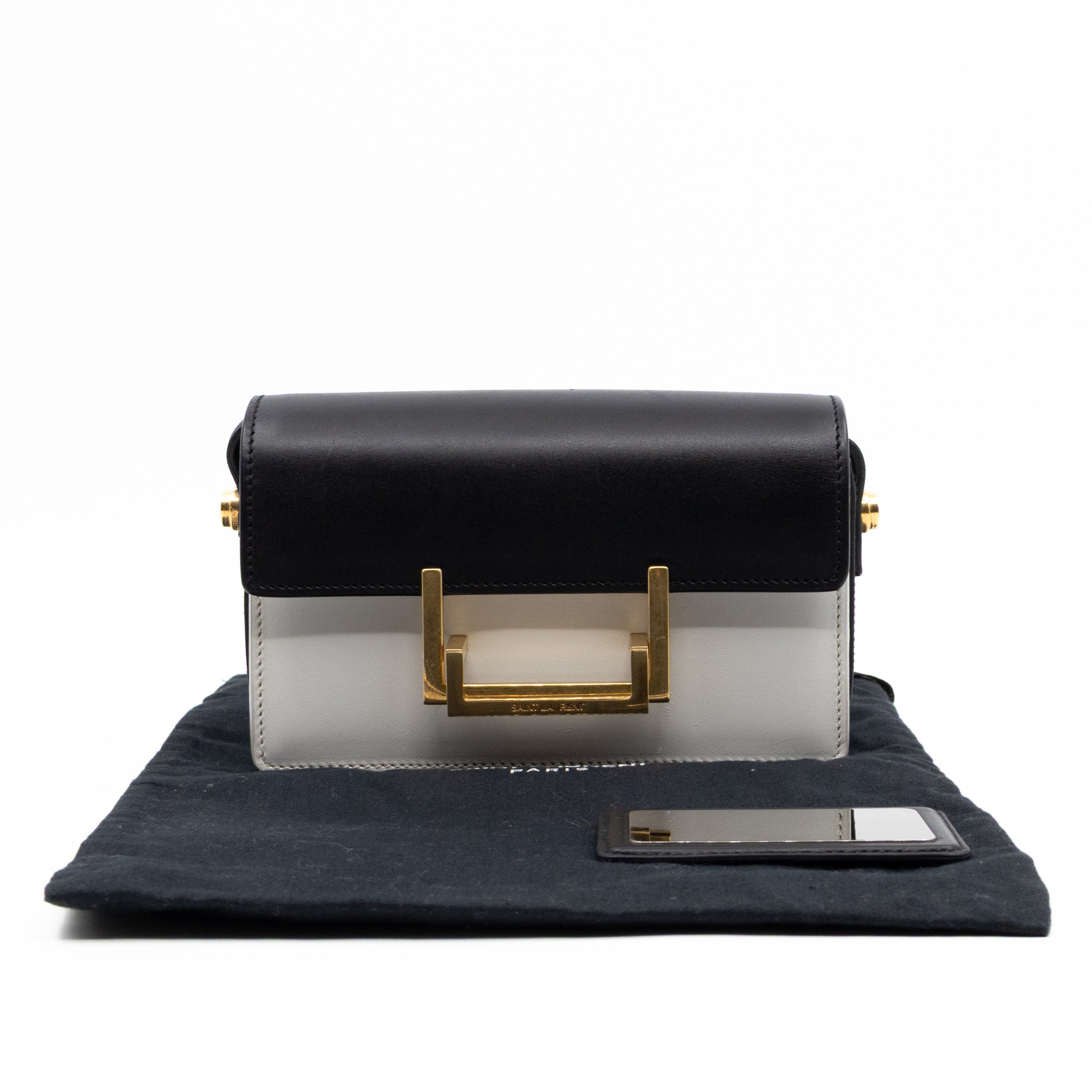 Lulu Small Shoulder Bag Black & White Leather