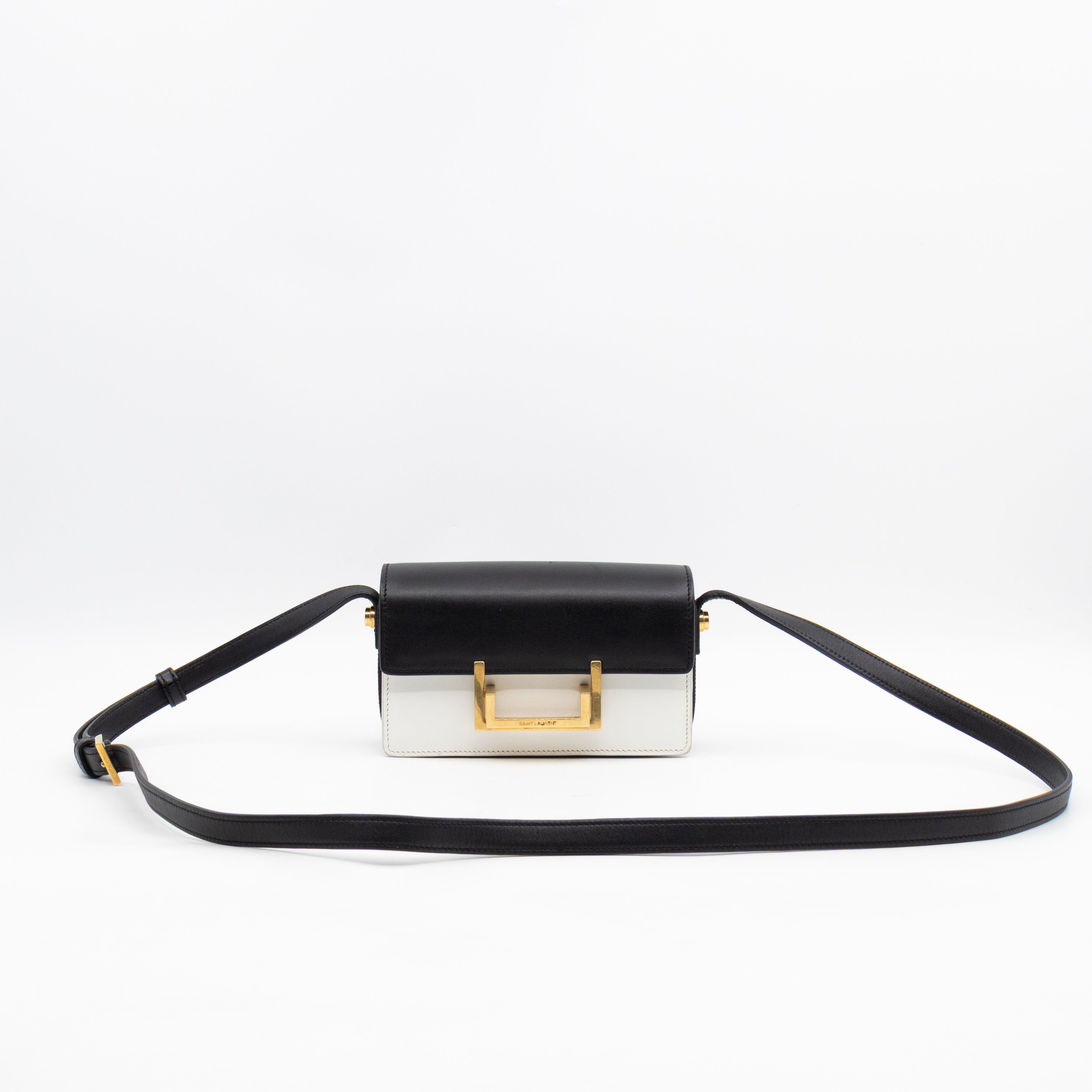 Lulu Small Shoulder Bag Black & White Leather