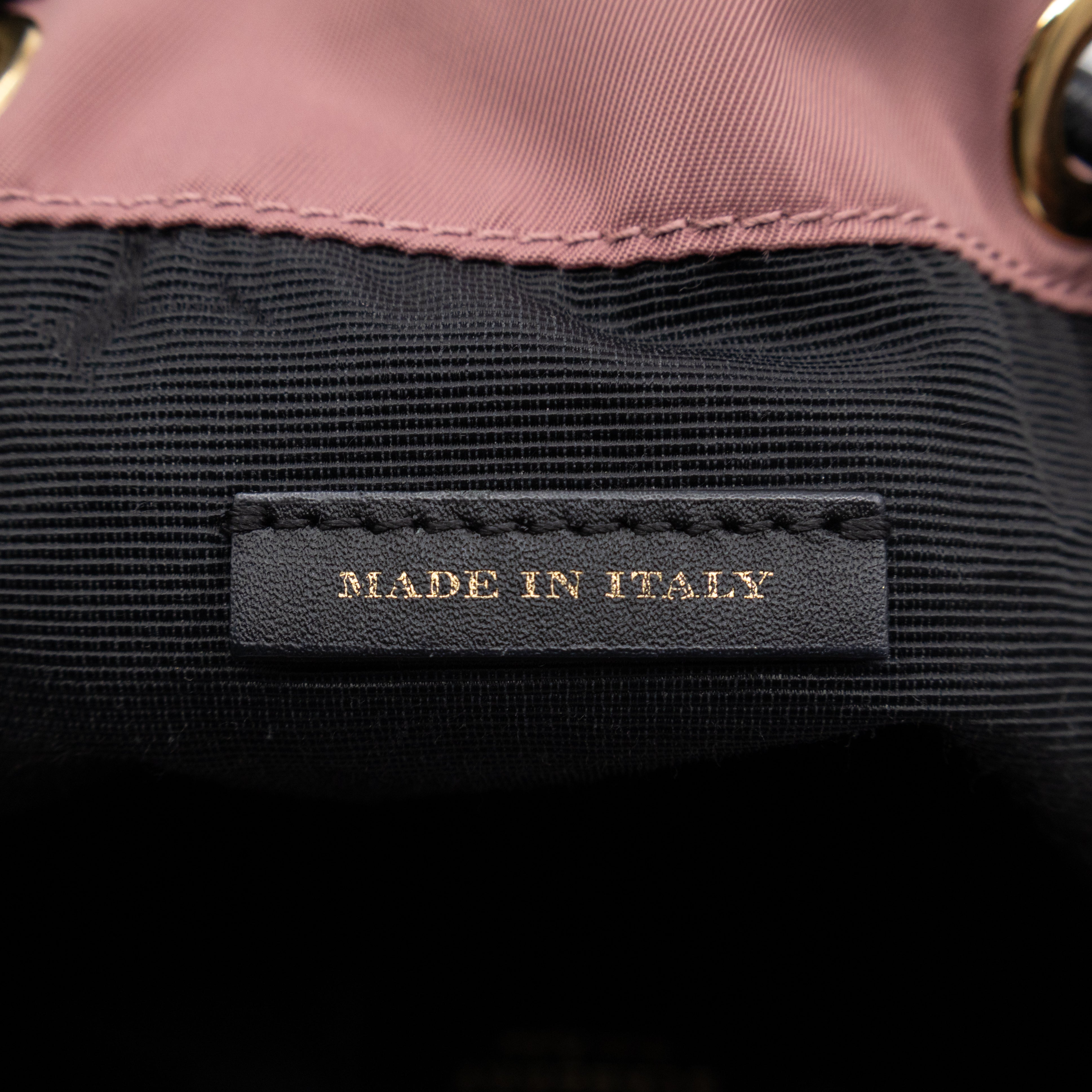 Rucksack Medium Backpack Pink Nylon Black Leather