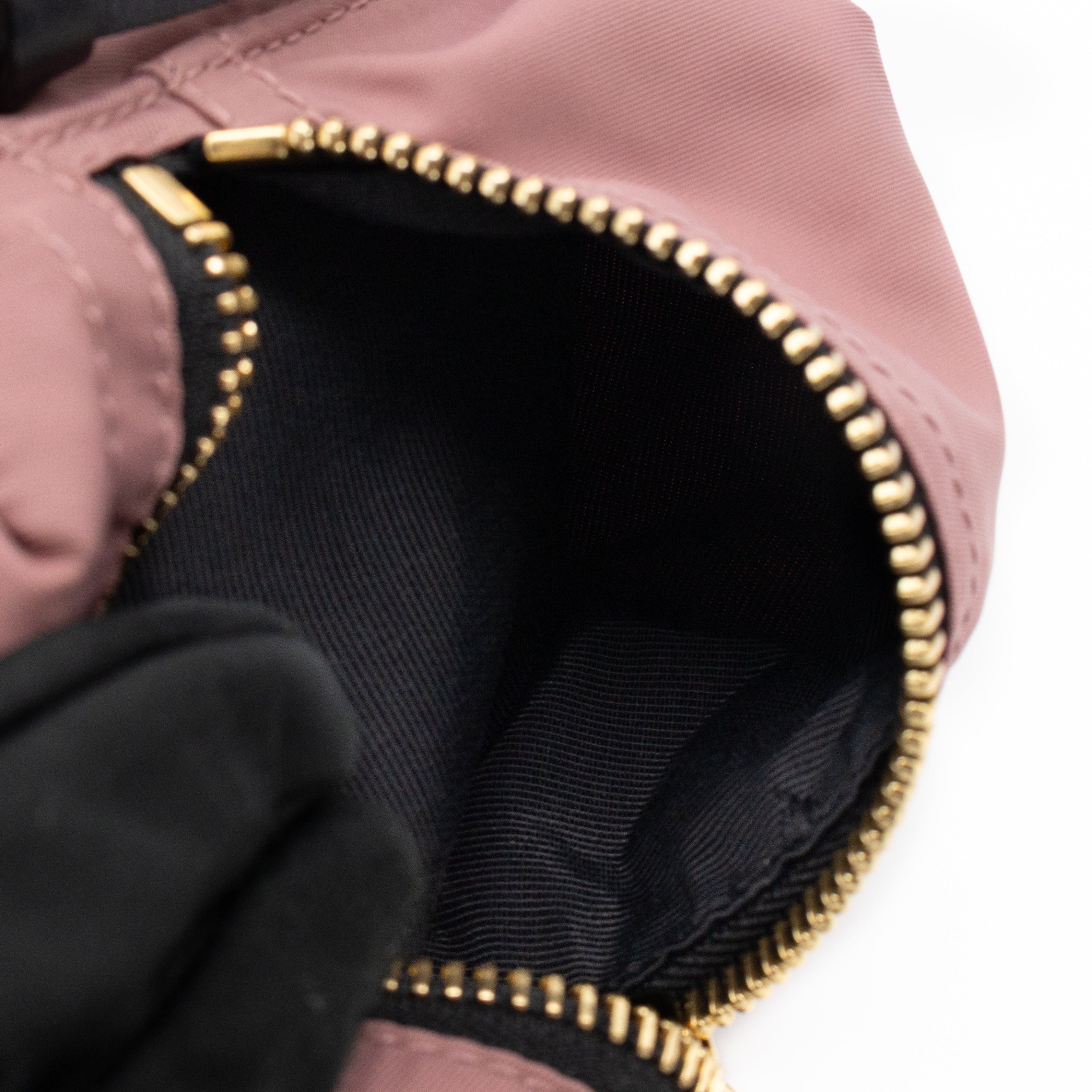 Rucksack Medium Backpack Pink Nylon Black Leather