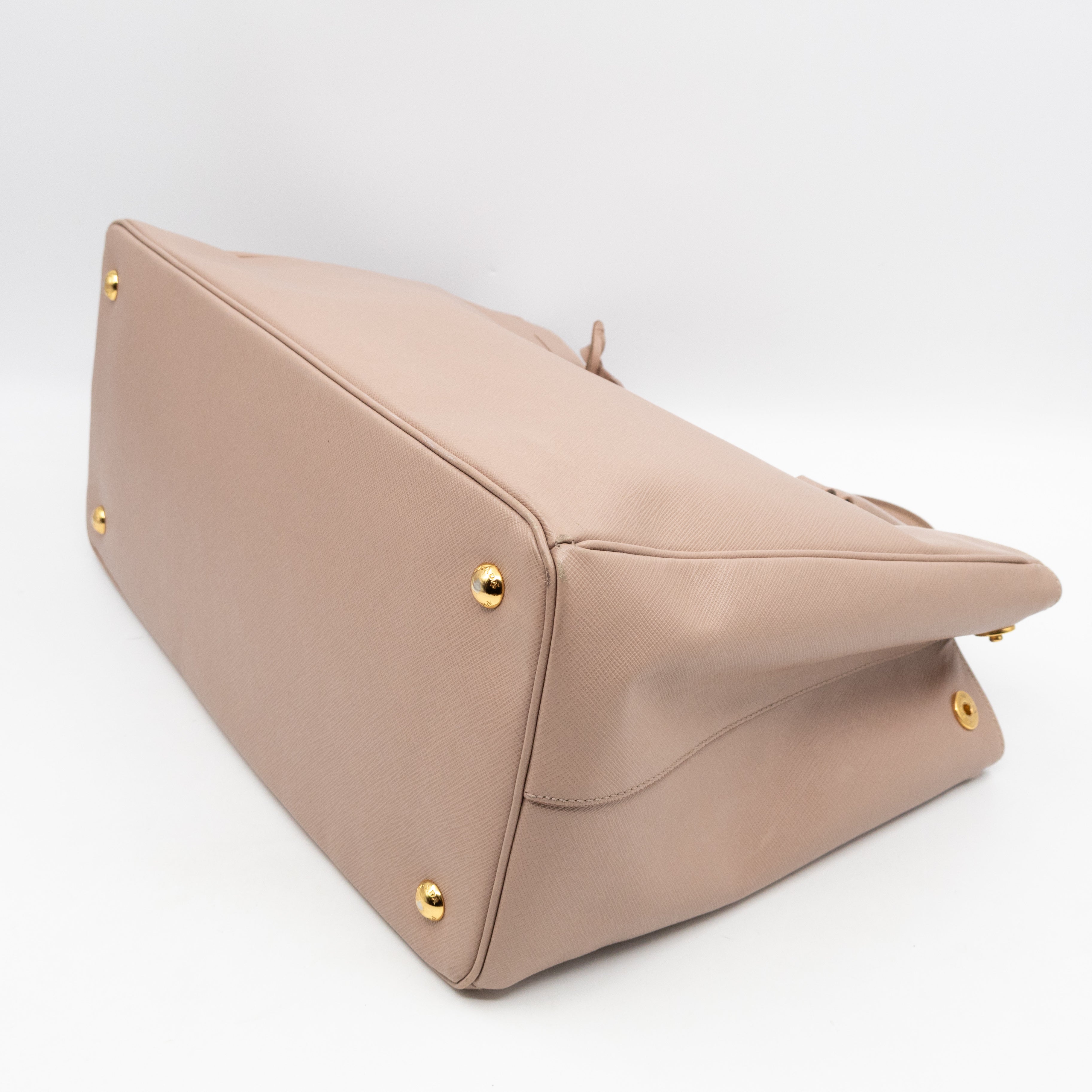 Open Tote Large Beige Saffiano Leather