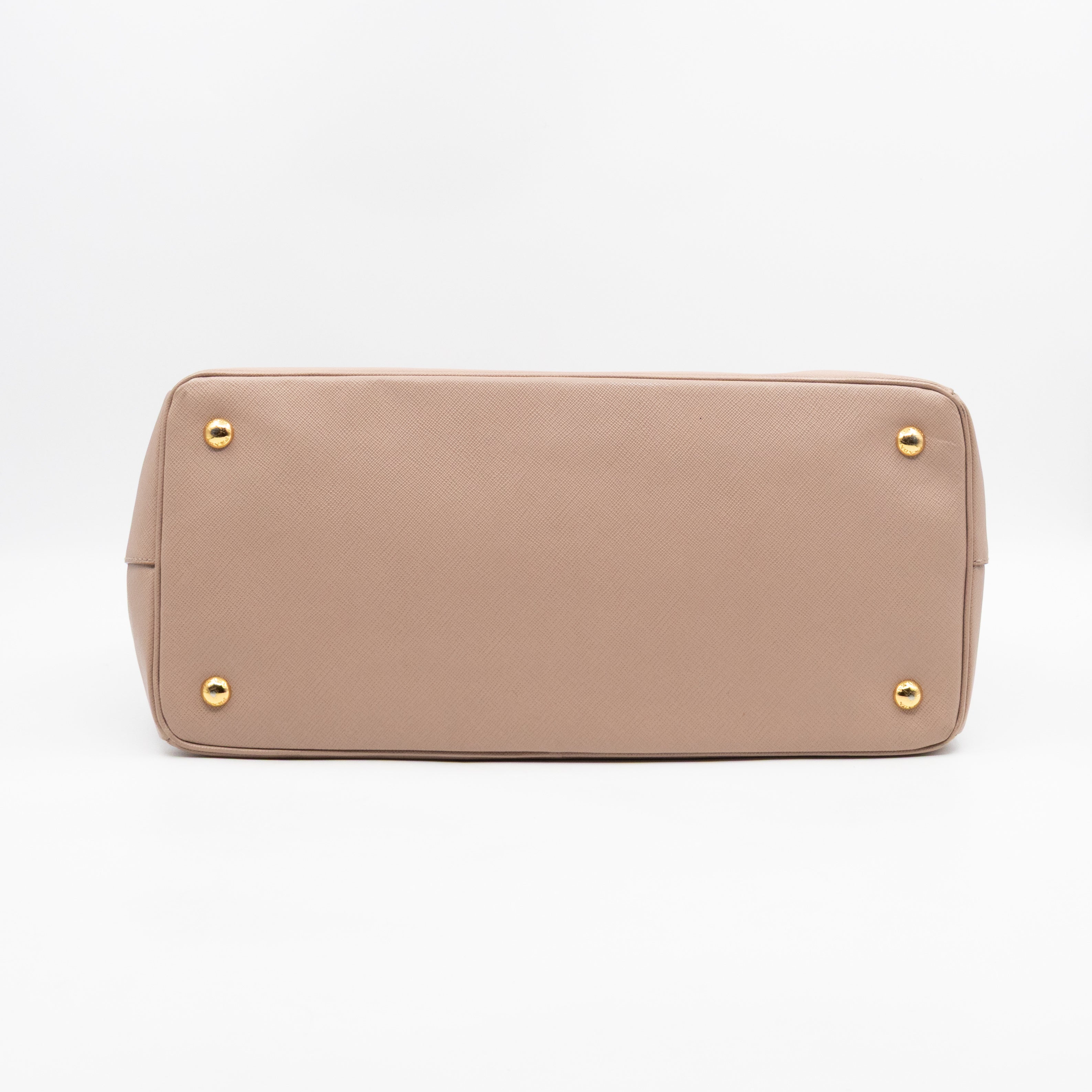 Open Tote Large Beige Saffiano Leather