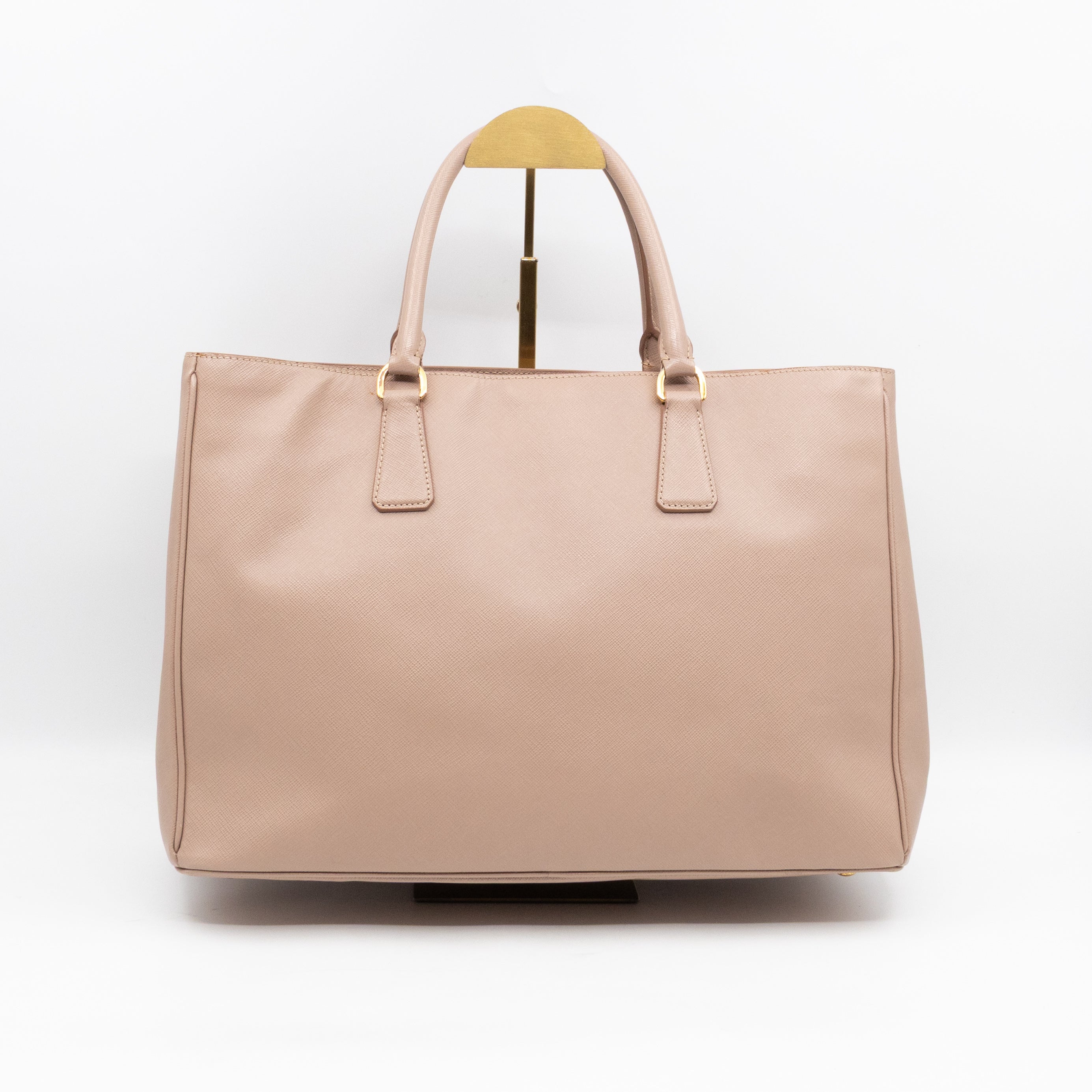 Open Tote Large Beige Saffiano Leather