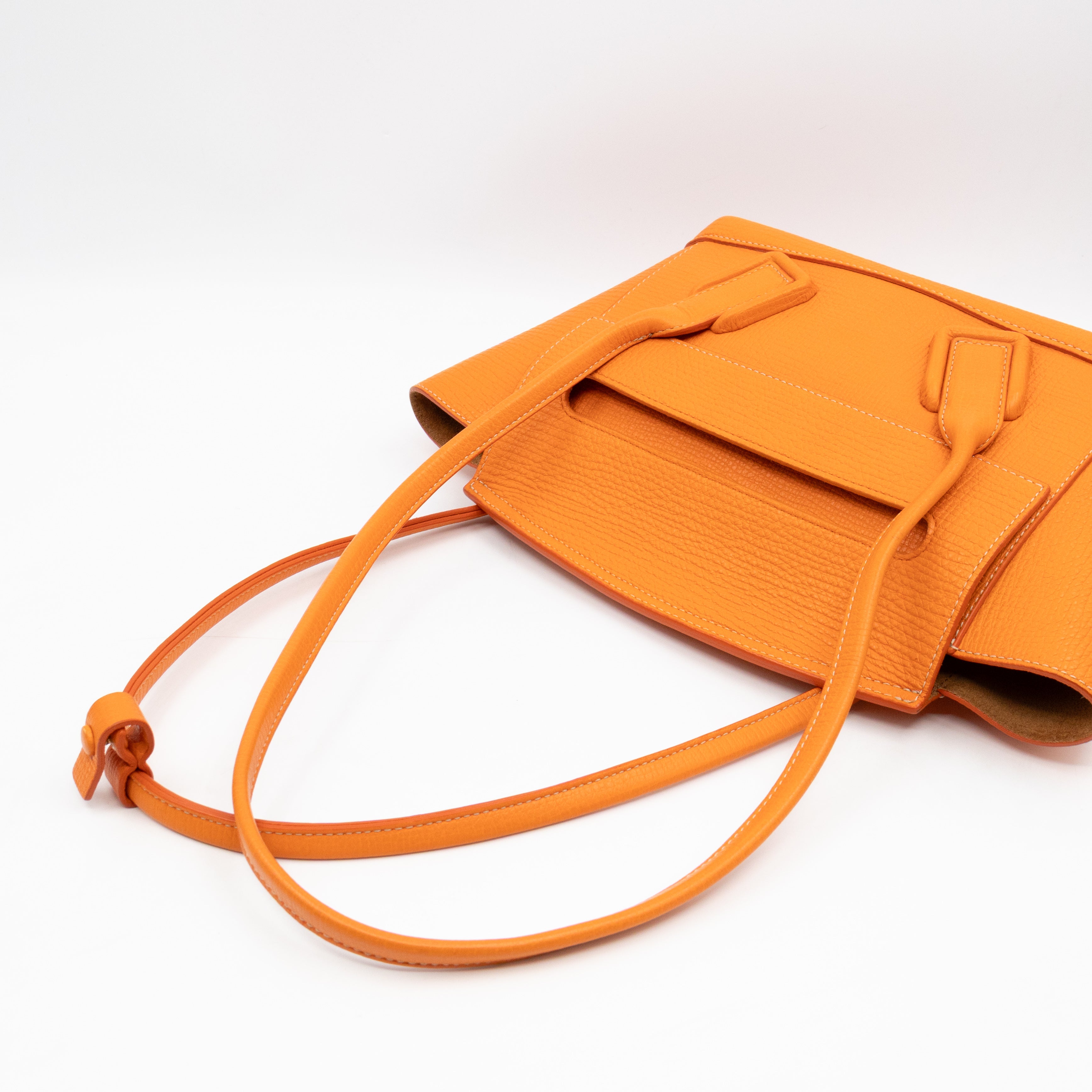 Arco Small Orange Grained Leather