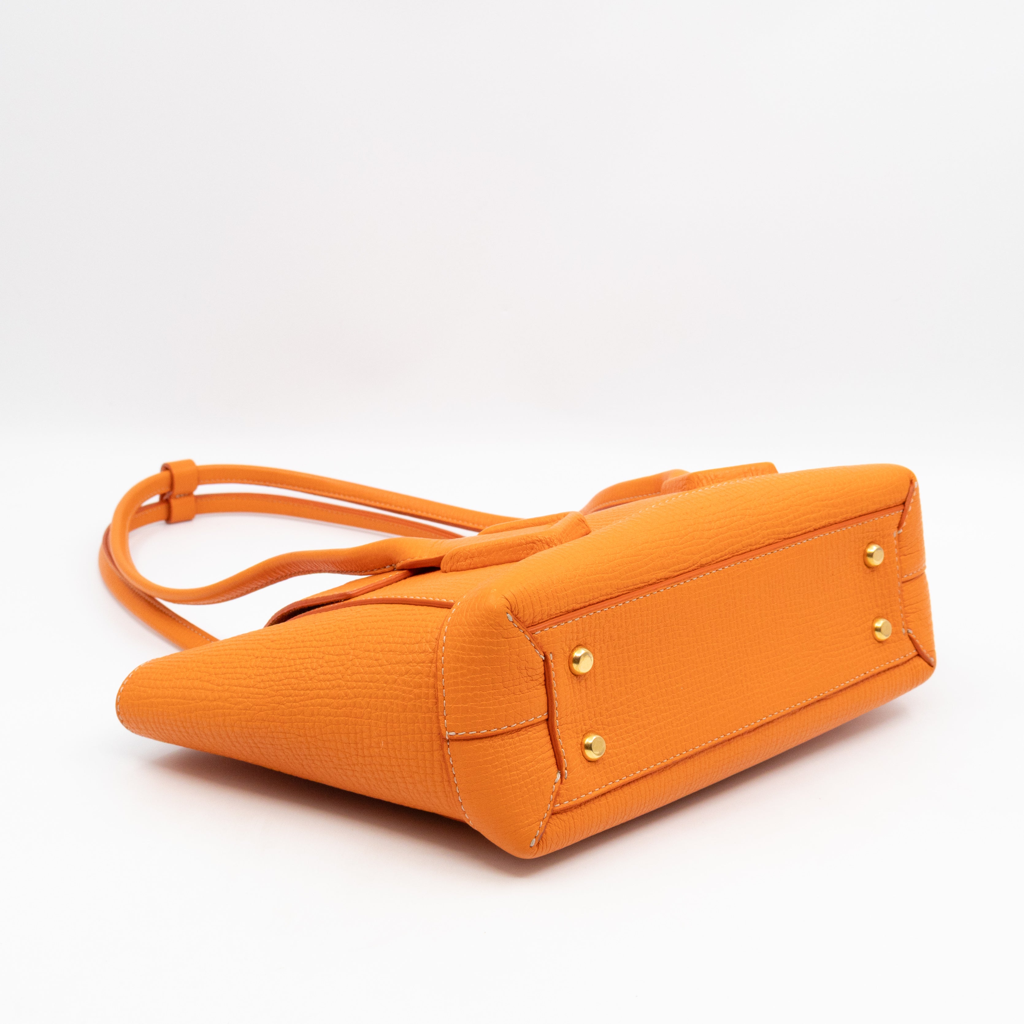 Arco Small Orange Grained Leather